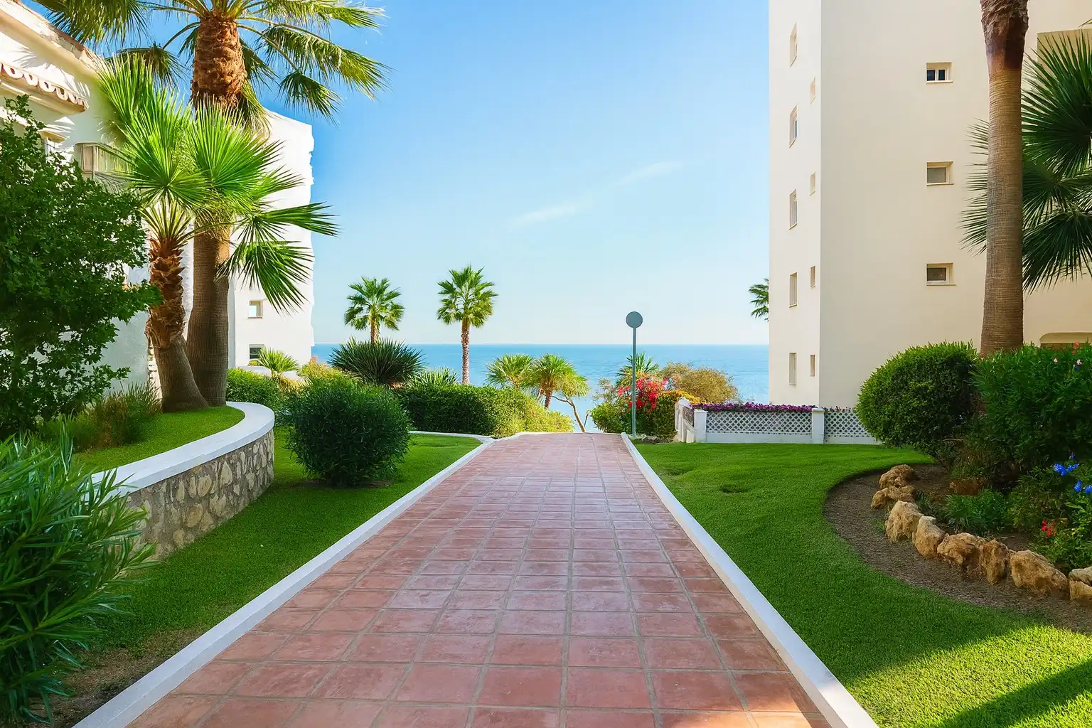 Garten von Wohnung zum Verkauf in Mijas mit Klimaanlage, Möbliert und Waschmaschine