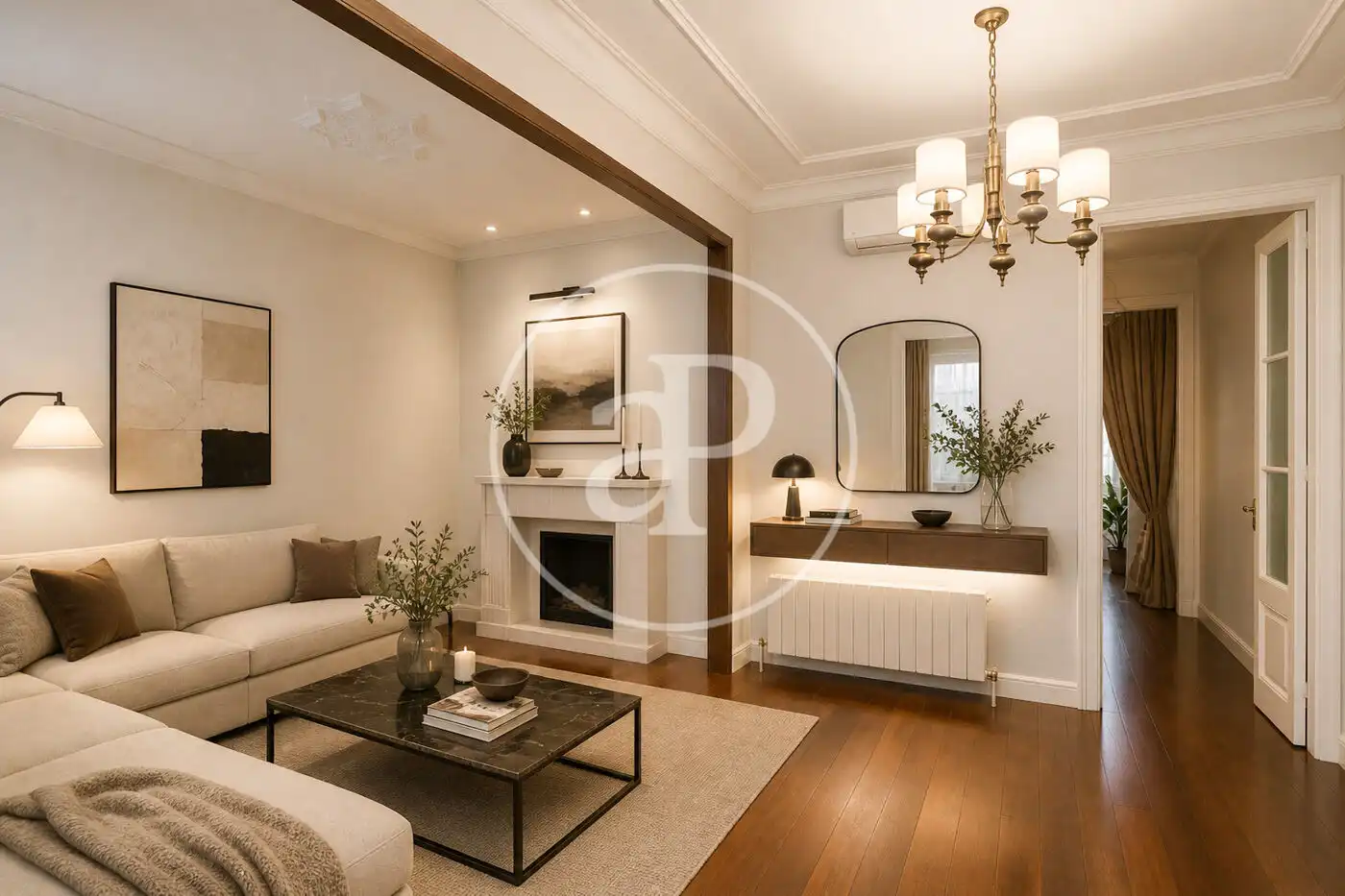 Sala de estar de Piso en venta en Barcelona con Aire acondicionado, Calefacción y Balcón