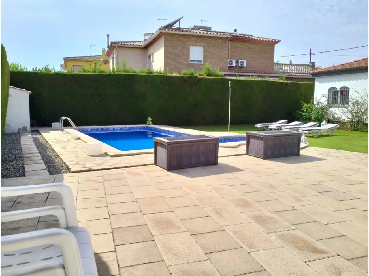 Schwimmbecken von Haus oder Chalet zum Verkauf in Mont-roig del Camp mit Heizung, Privatgarten und Parkett