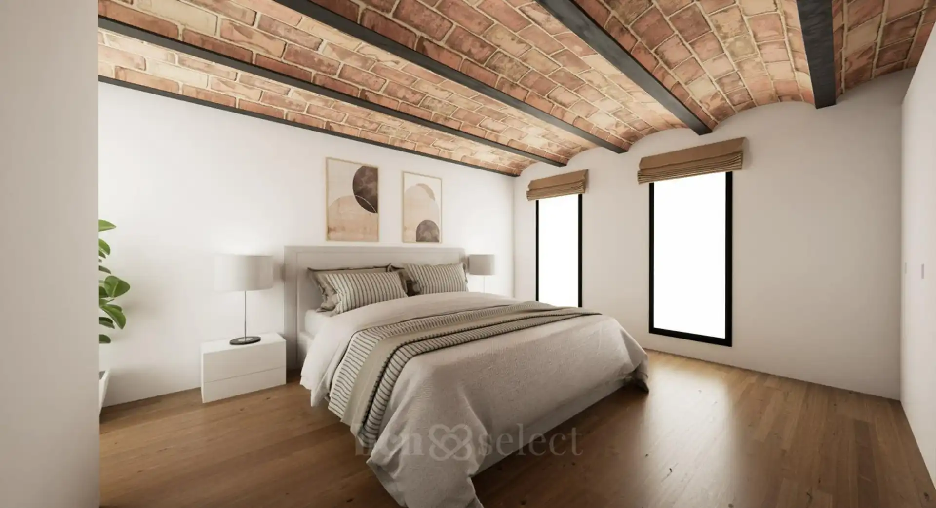 Bedroom of Duplexes for sale in Barcelona  with Air Conditioner, Heating and Private garden