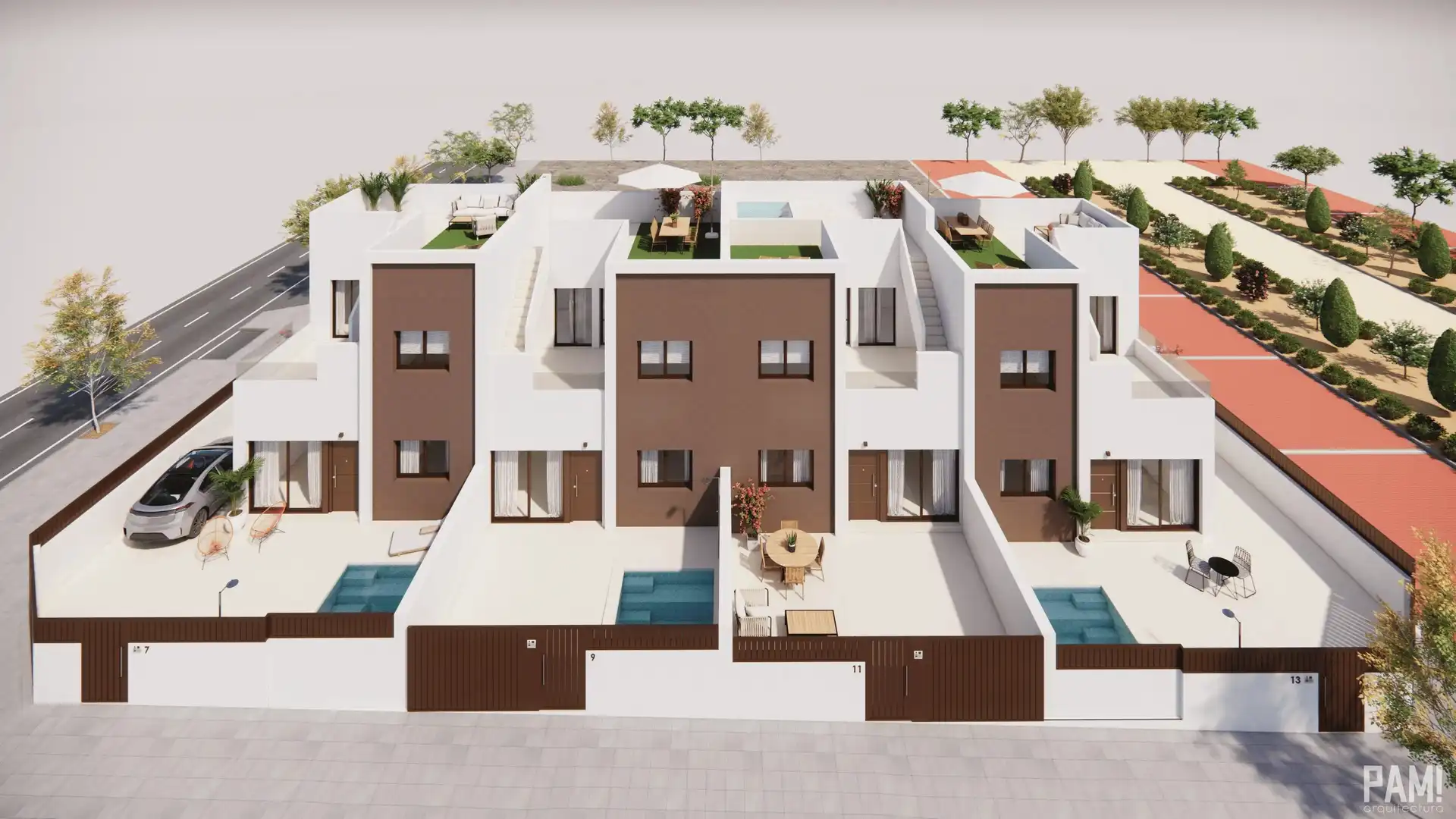 Vista exterior de Casa o chalet en venta en Pilar de la Horadada con Aire acondicionado y Jardín privado