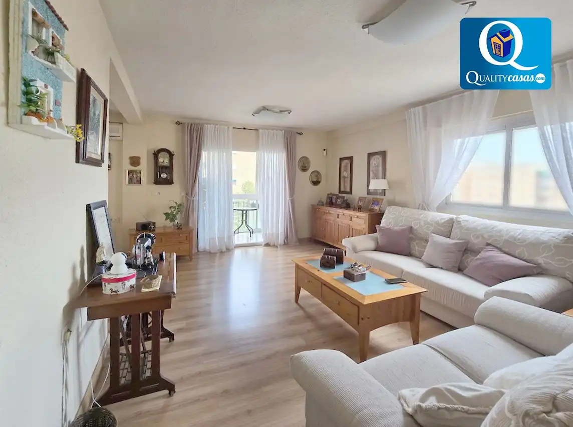 Living room of Flat for sale in Alicante / Alacant  with Air Conditioner, Terrace and Balcony