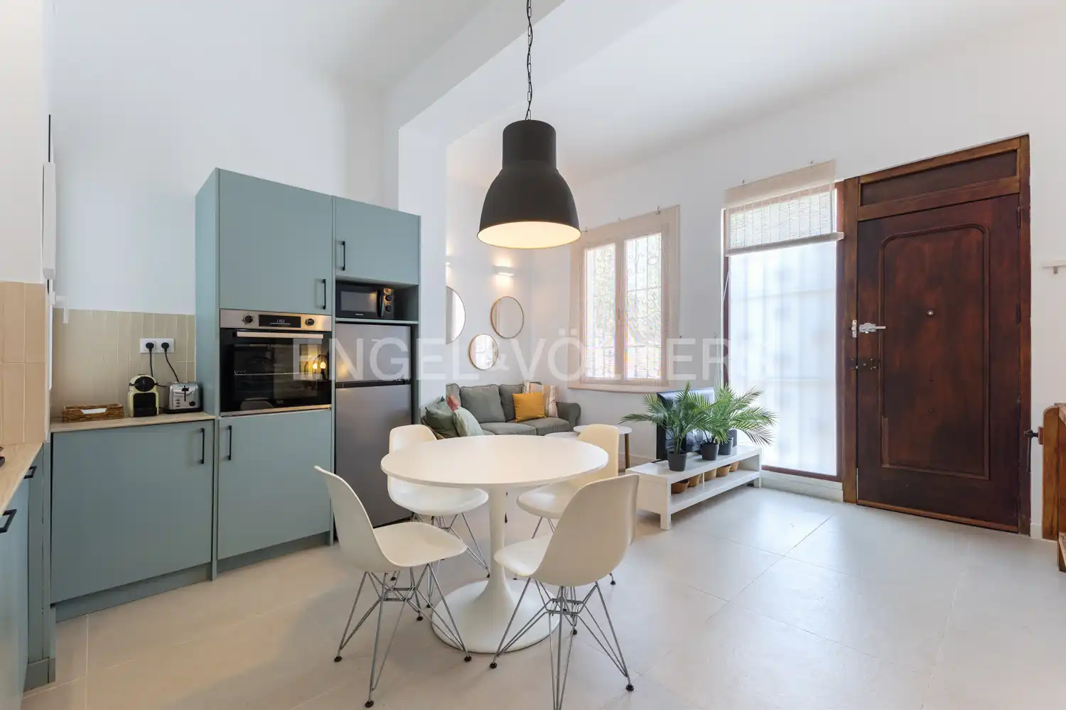 Cocina de Piso de alquiler en Valencia con Aire acondicionado, Calefacción y Terraza