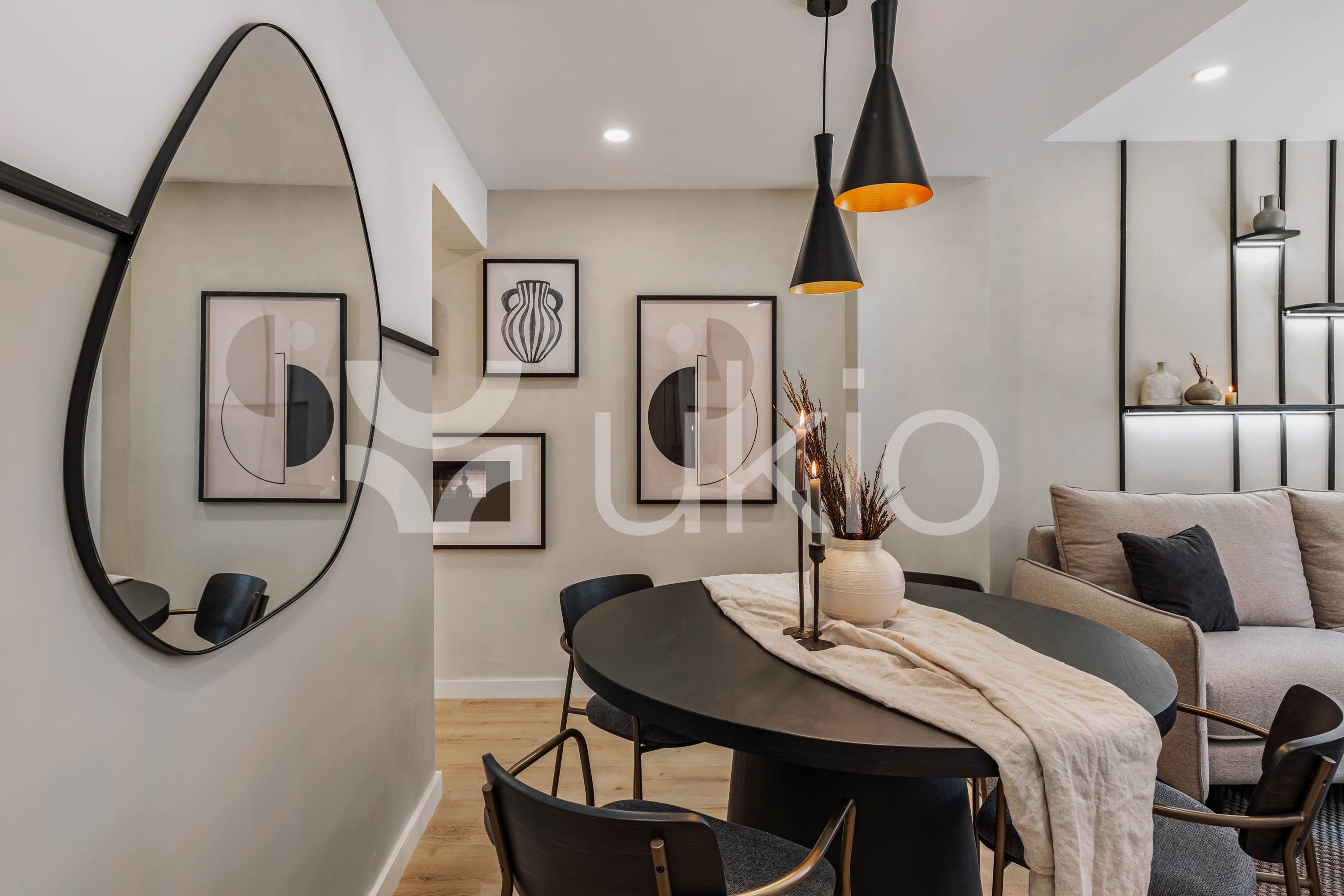 Dining room of Apartment to rent in  Barcelona Capital  with Air Conditioner, Heating and Furnished