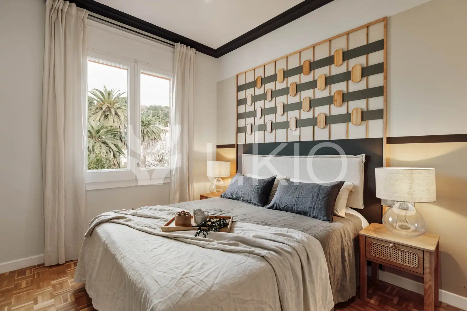 Schlafzimmer von Wohnungen zur Miete in Barcelona mit Klimaanlage, Heizung und Möbliert