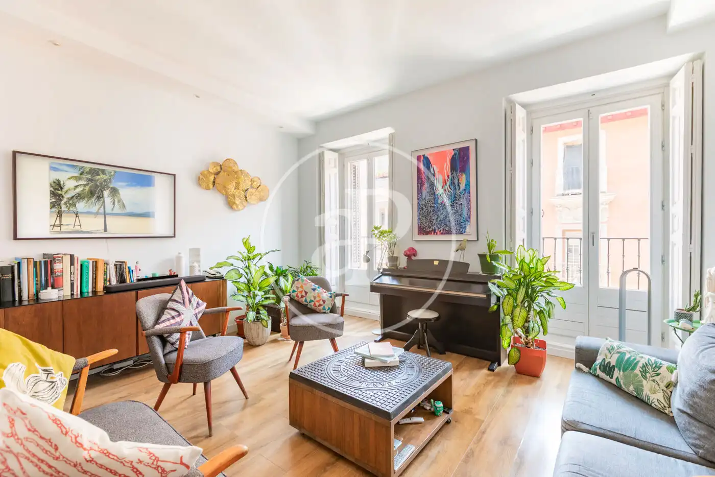 Sala de estar de Piso en venta en Madrid con Aire acondicionado y Balcón