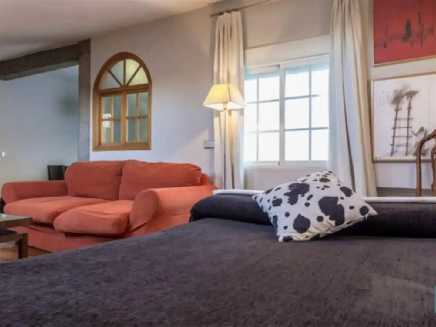 Sala d'estar de Apartament de lloguer en Madrid amb Aire condicionat, Parquet i Moblat