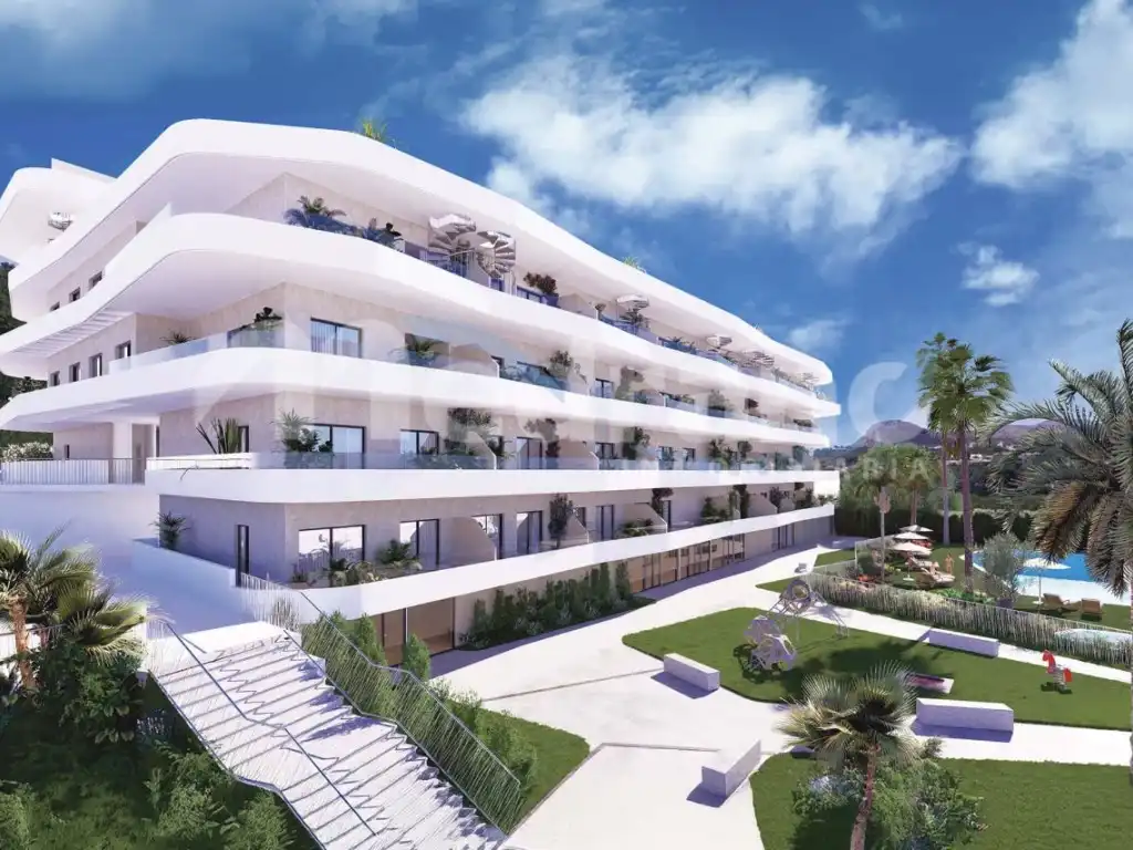 Vista exterior de Piso en venta en La Nucia con Aire acondicionado, Jardín privado y Terraza