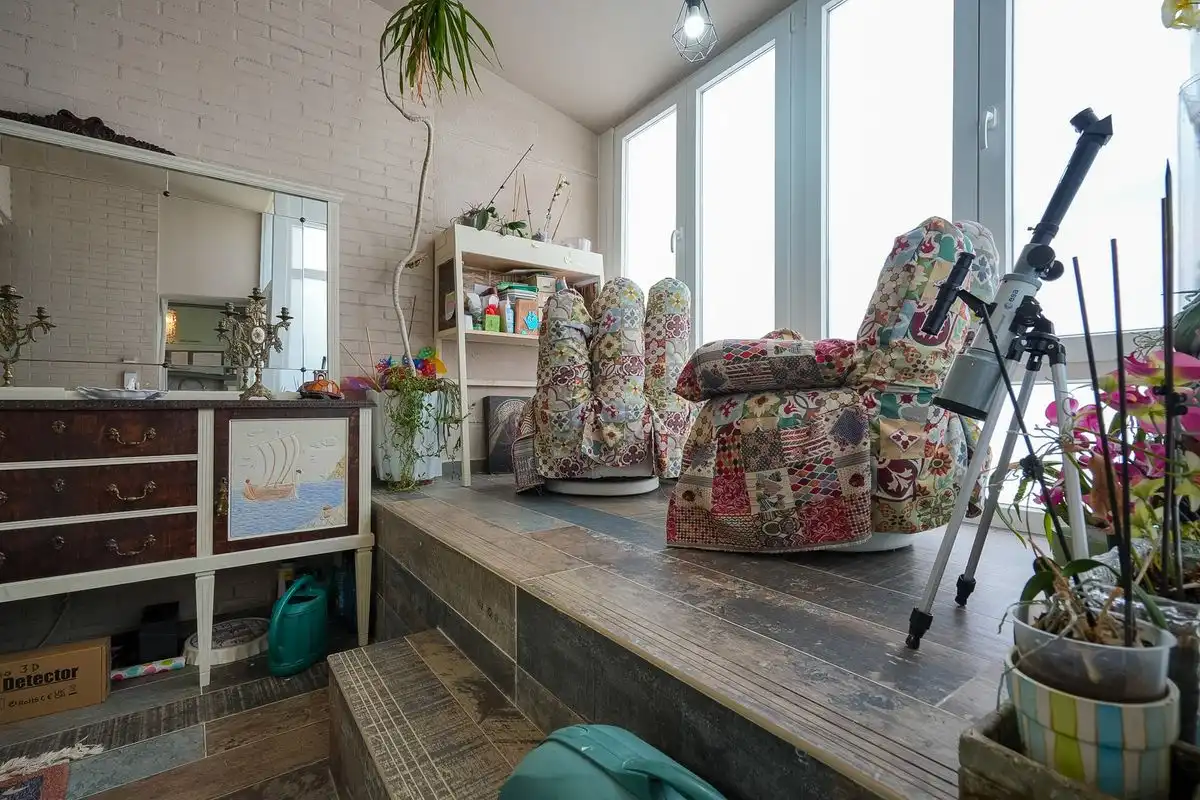 Sala de estar de Casa adosada en venta en Guadalajara con Aire acondicionado, Calefacción y Terraza