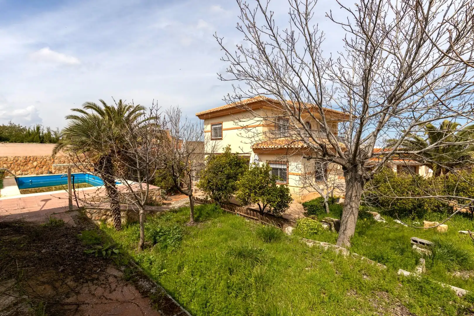 Vista exterior de Casa o chalet en venta en Escúzar con Terraza y Piscina