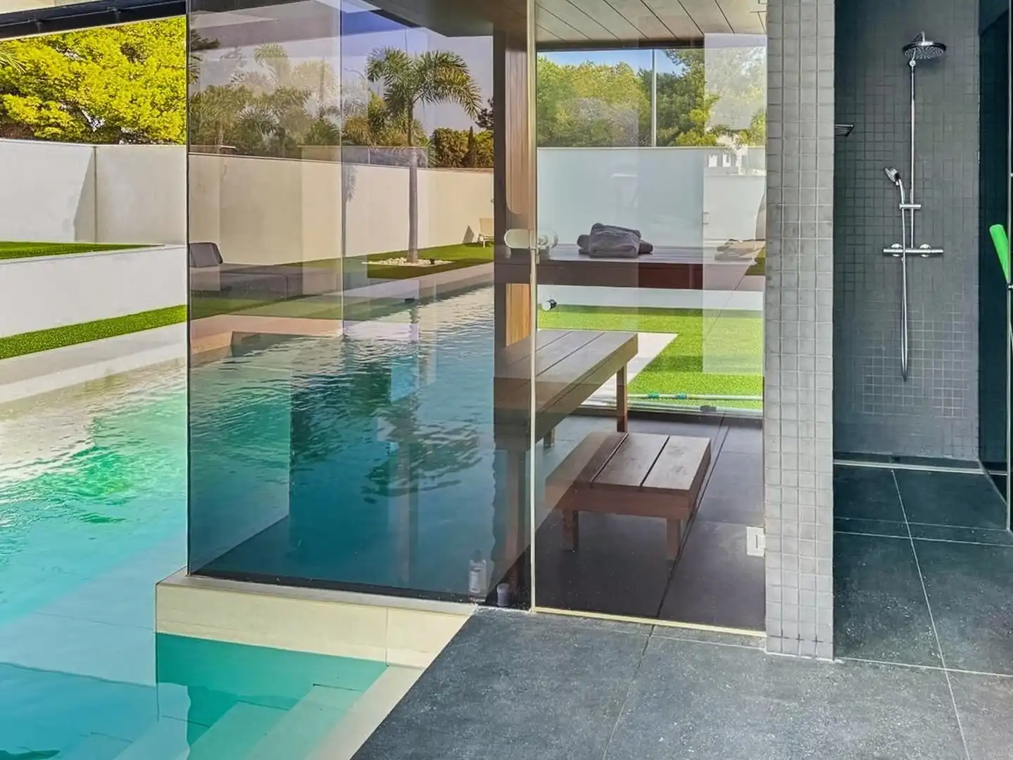 Swimming pool of Houses for sale in Vera  with Air Conditioner, Heating and Private garden