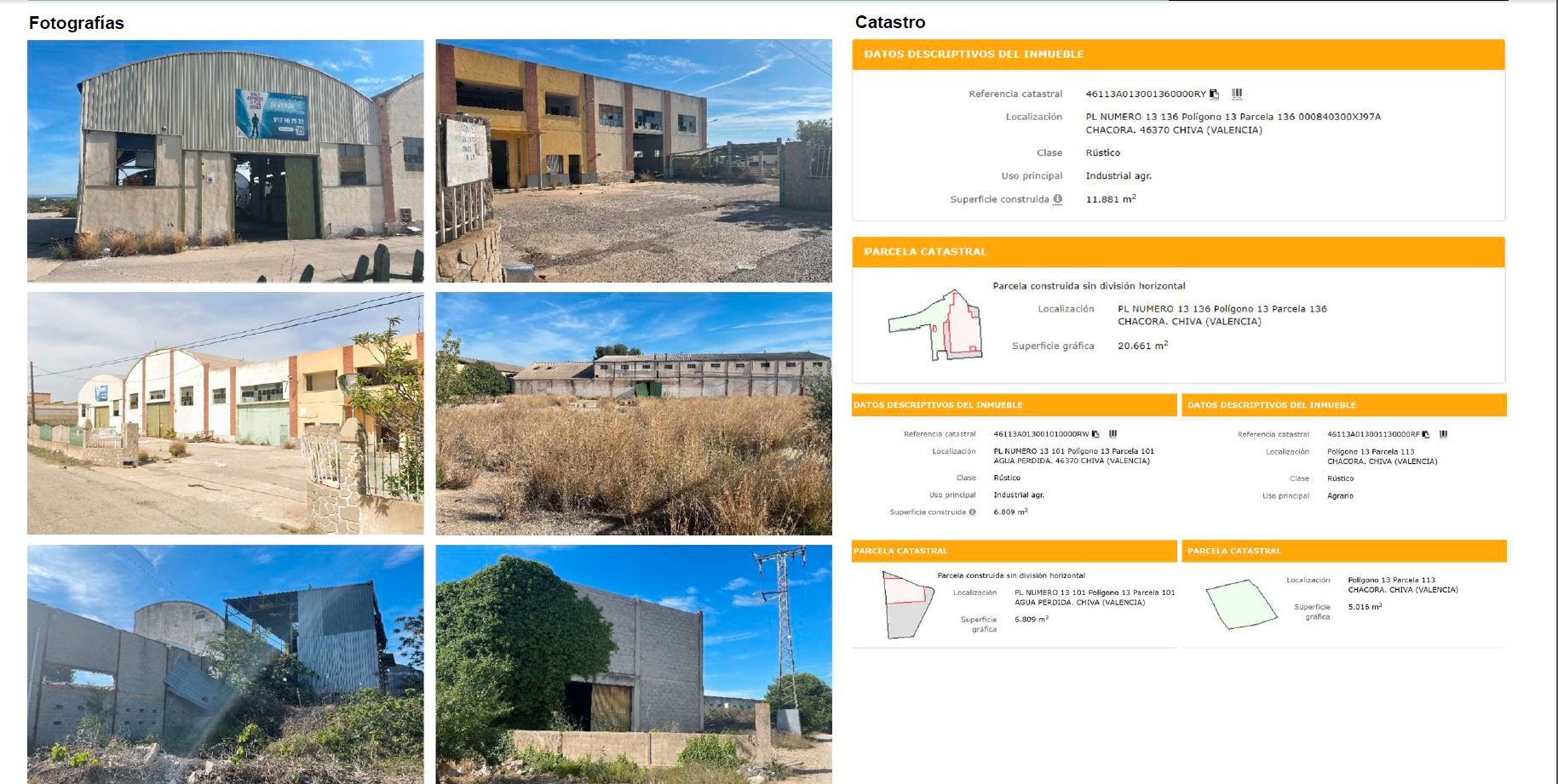 Nau industrial en venda en Chiva