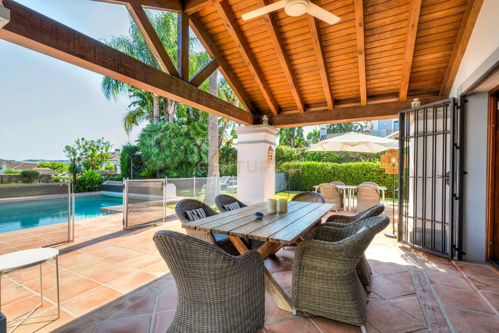 Terrassa de Casa o xalet en venda en Mijas amb Aire condicionat, Jardí privat i Traster