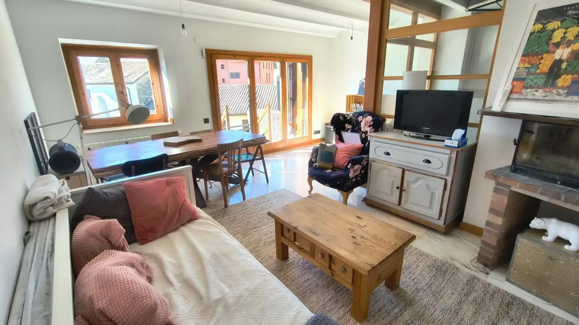 Sala de estar de Casa adosada en venta en Boltaña con Calefacción, Terraza y Trastero