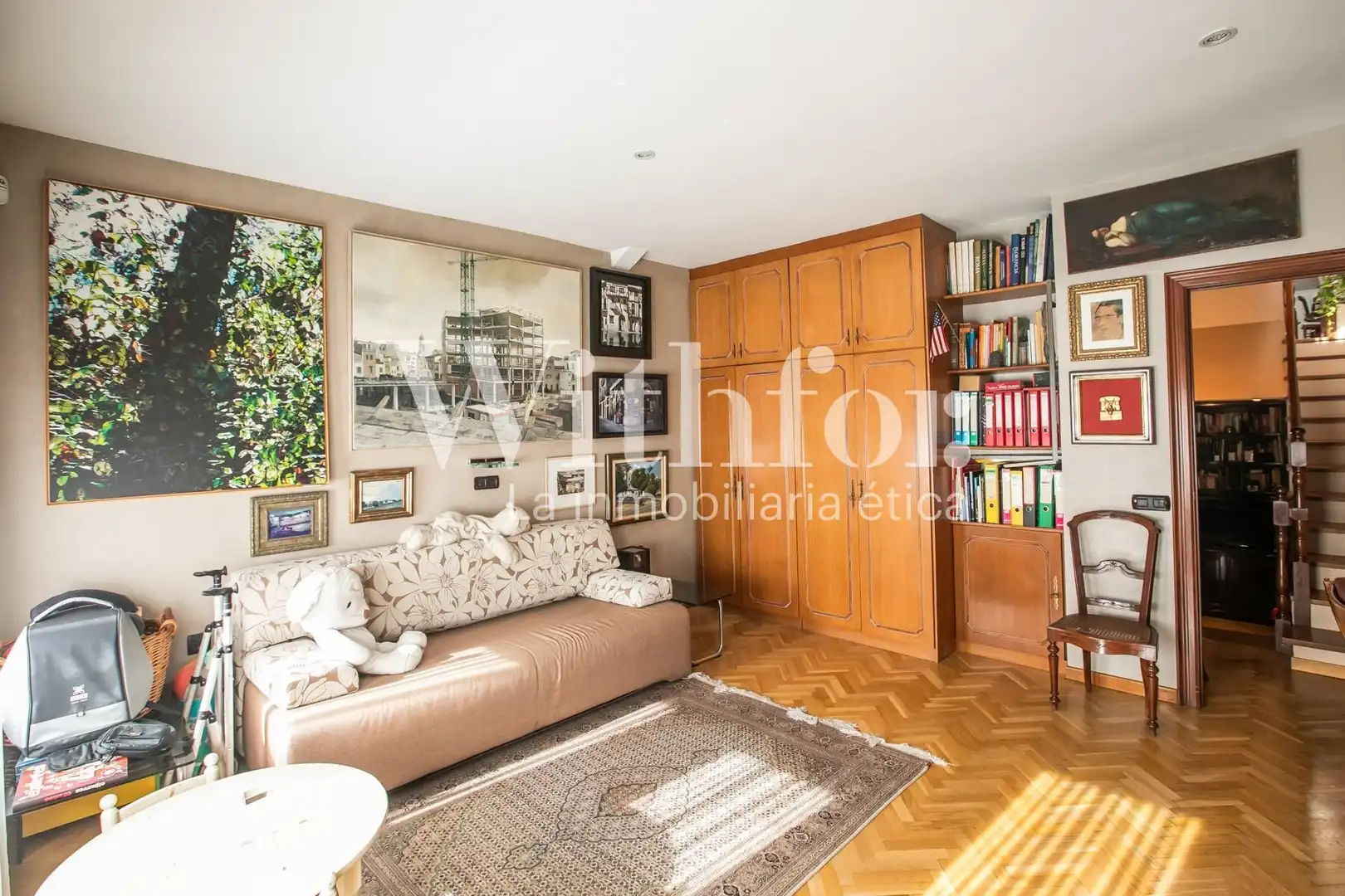 Sala de estar de Casa adosada en venta en Barcelona con Aire acondicionado, Jardín privado y Terraza