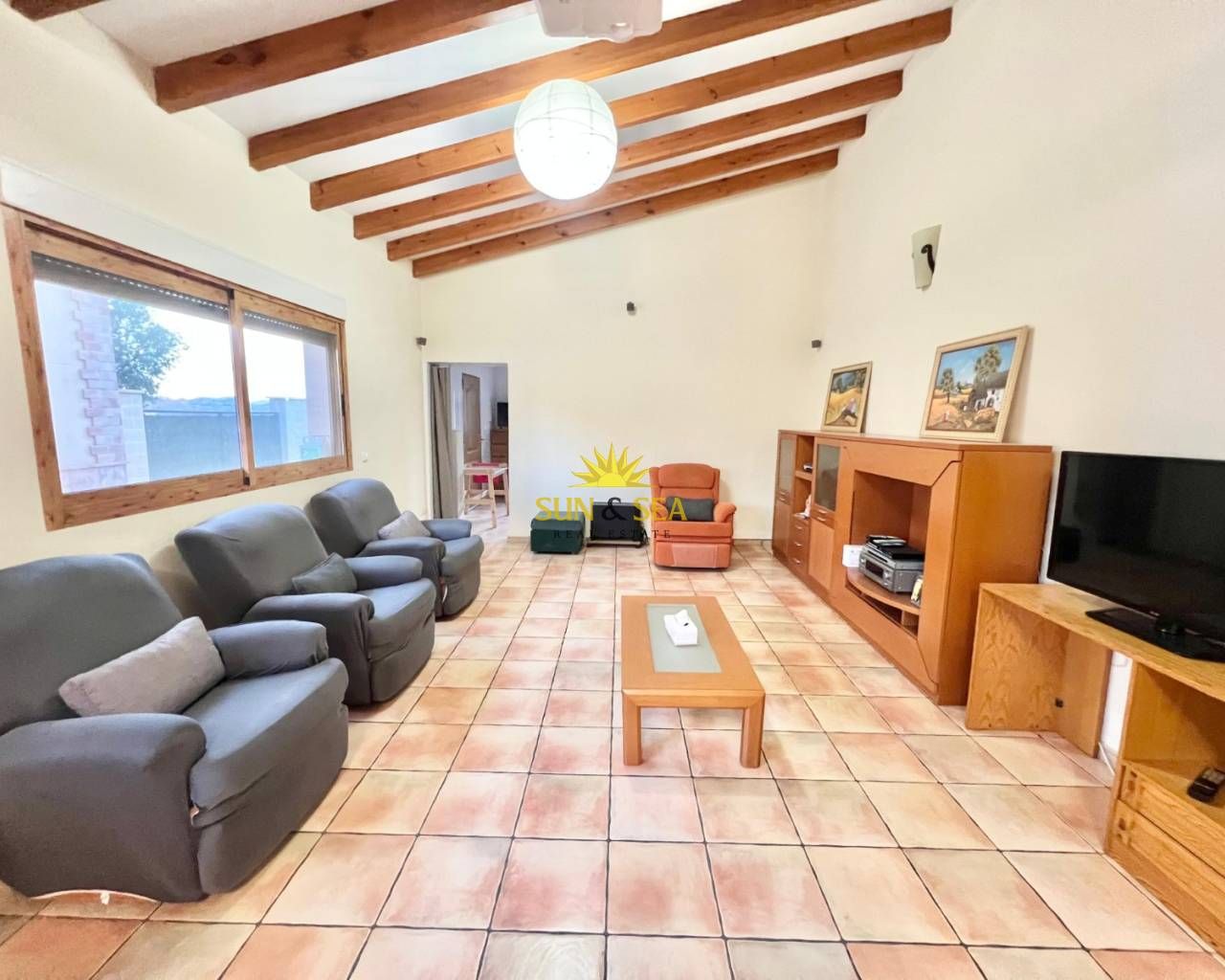 Sala d'estar de Casa o xalet de lloguer en Elche / Elx amb Aire condicionat, Calefacció i Traster