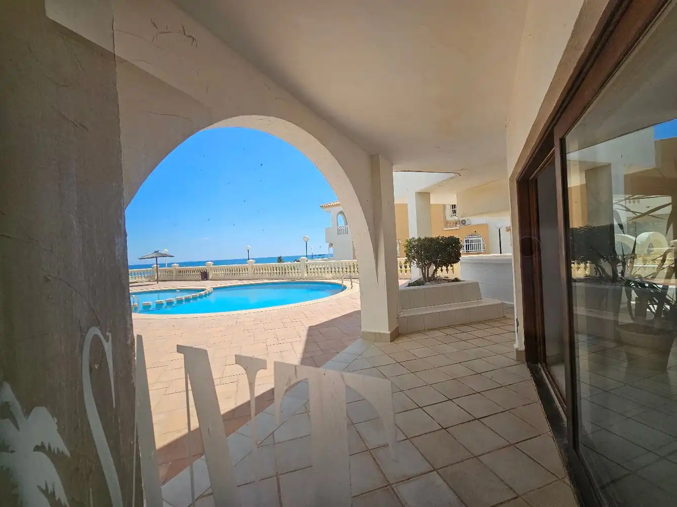 Terrassa de Casa adosada en venda en La Manga del Mar Menor amb Jardí privat, Terrassa i Moblat