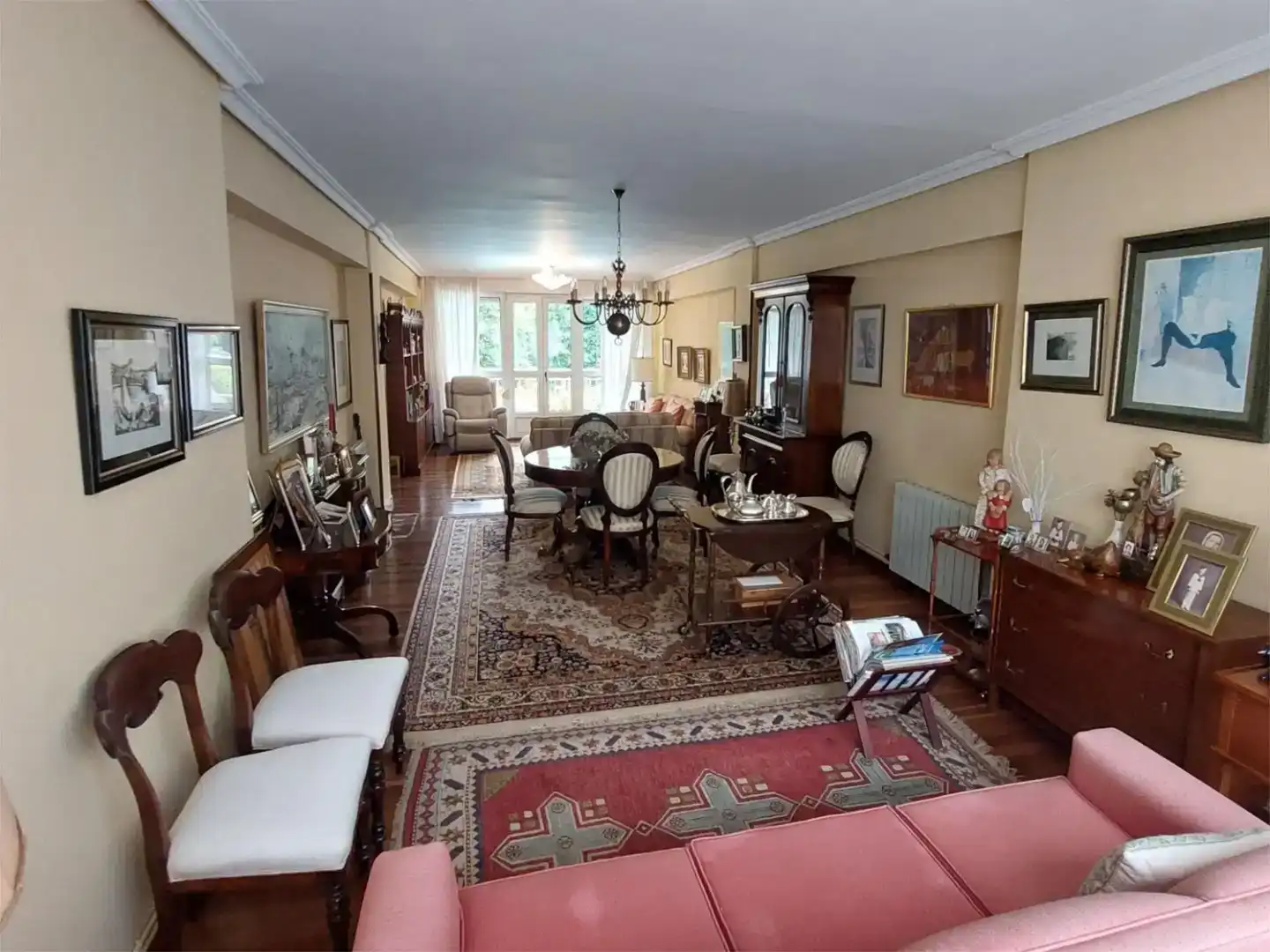Sala d'estar de Pis en venda en Santander amb Jardí privat, Parquet i Piscina