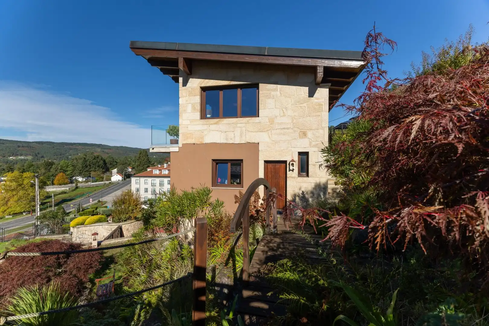 Vista exterior de Casa o chalet en venta en A Cañiza   con Calefacción, Jardín privado y Terraza