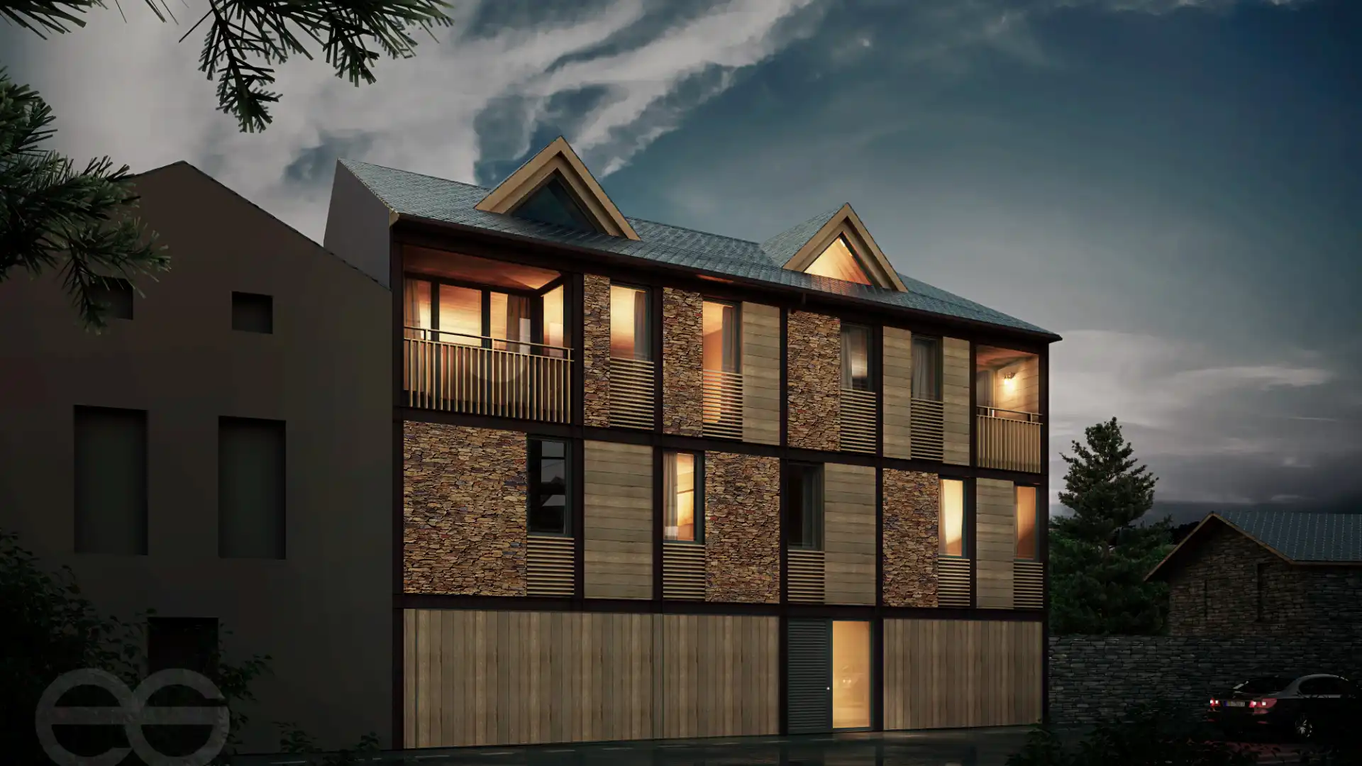 Exterior view of Apartments for sale in Alp  with Heating, Private garden and Parquet flooring