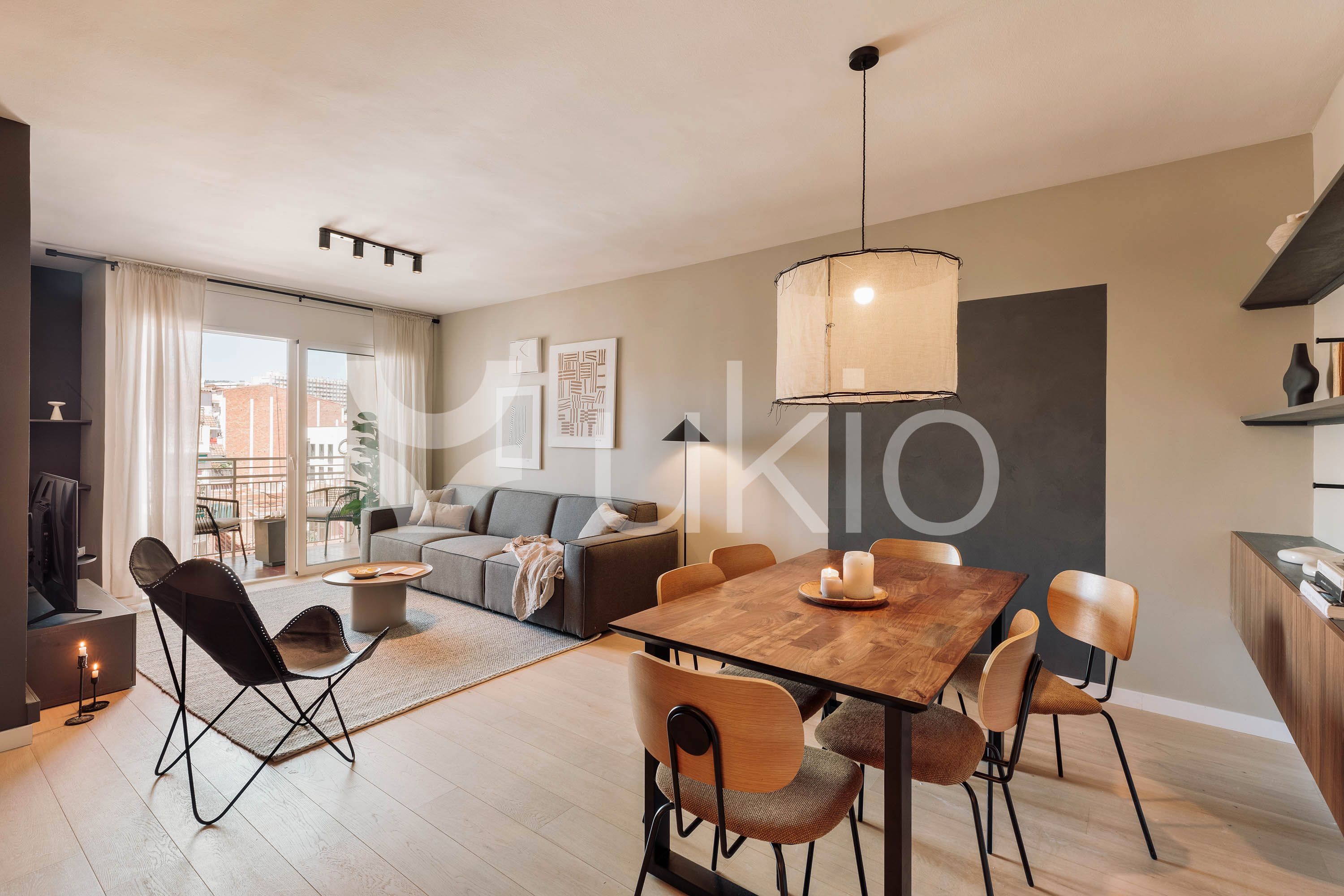 Living room of Apartment to rent in  Barcelona Capital  with Air Conditioner, Heating and Terrace