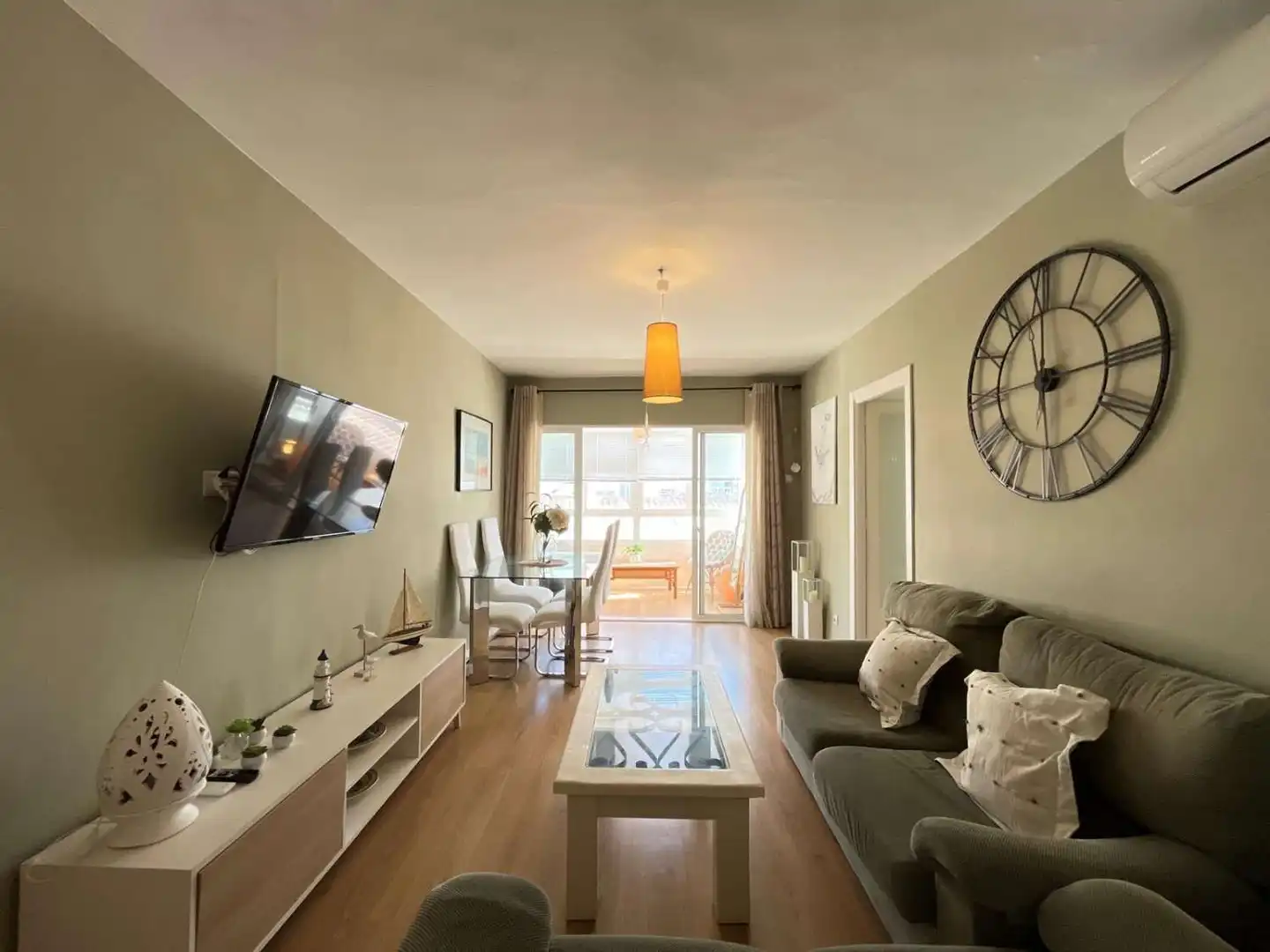 Living room of Flat for sale in Garrucha  with Air Conditioner, Terrace and Furnished