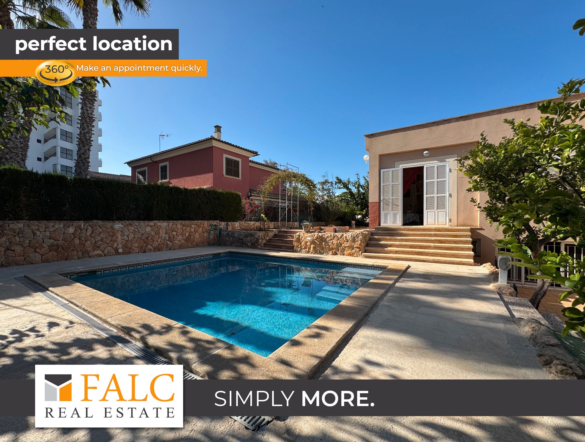 Piscina de Casa o xalet en venda en  Palma de Mallorca amb Jardí privat