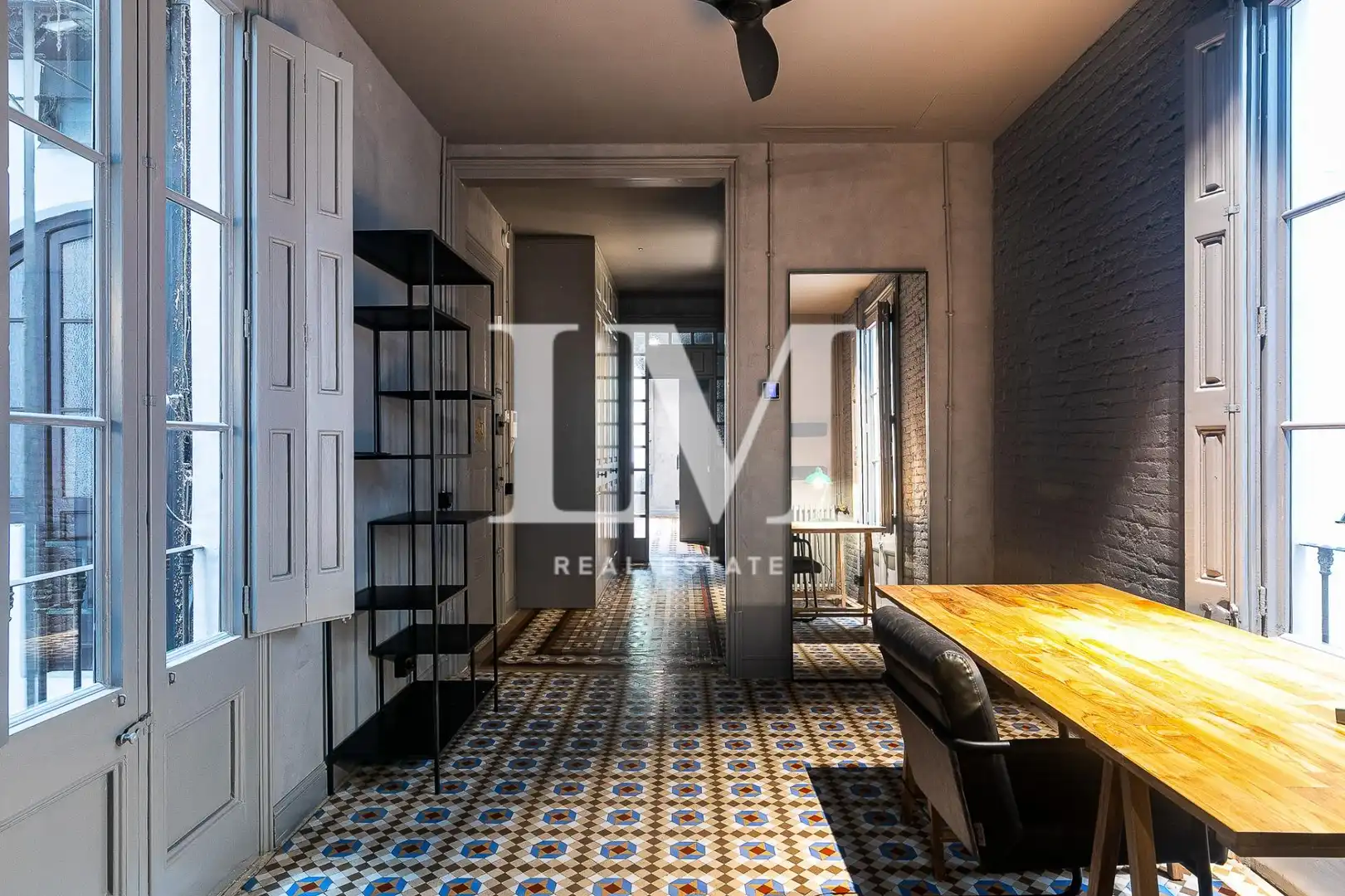 Sala de estar de Apartamento de alquiler en Barcelona con Aire acondicionado, Calefacción y Terraza
