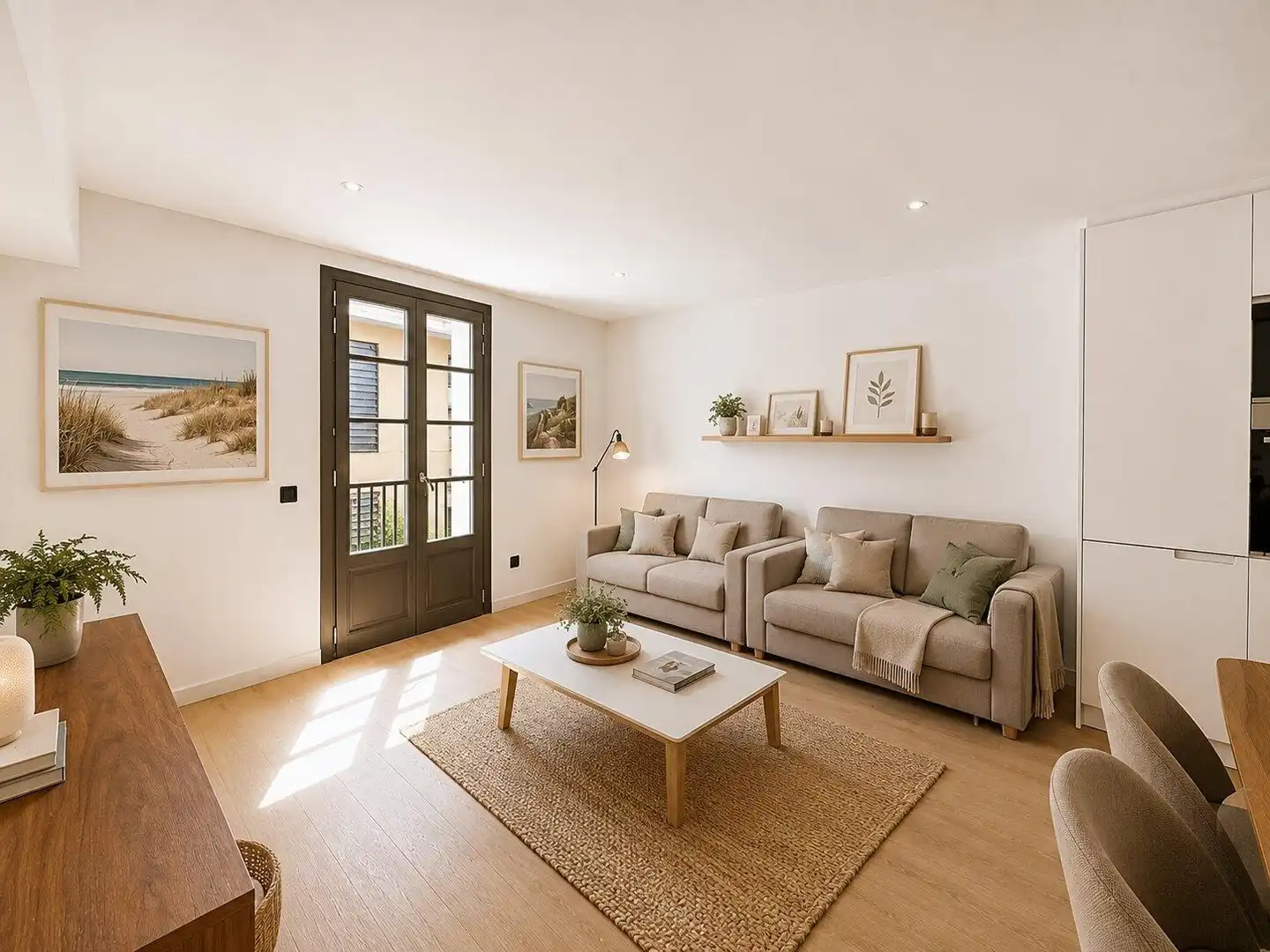 Sala de estar de Ático en venta en Barcelona con Aire acondicionado, Calefacción y Terraza