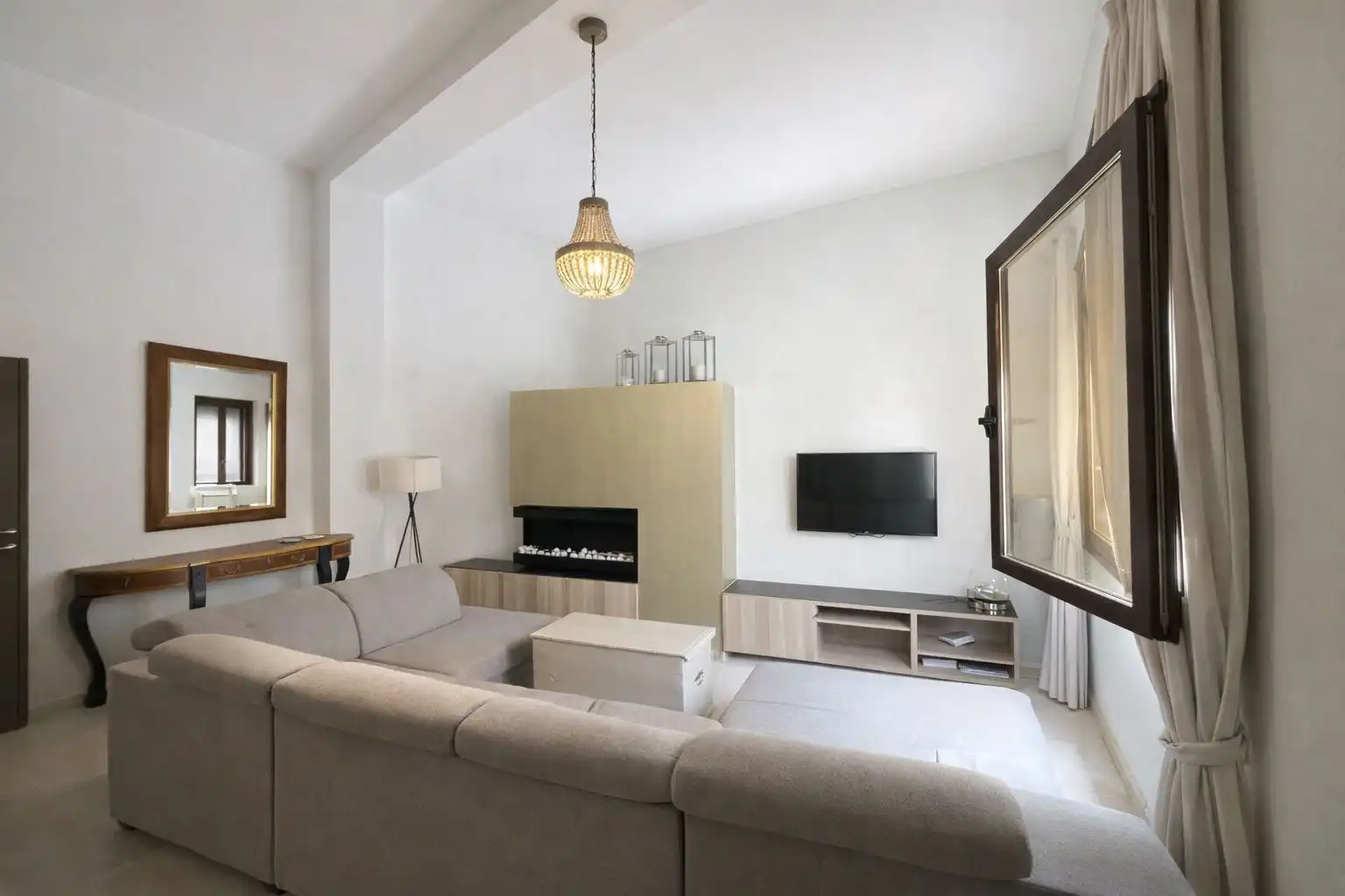 Wohnzimmer von Wohnung zum Verkauf in Colmenar mit Klimaanlage, Heizung und Terrasse