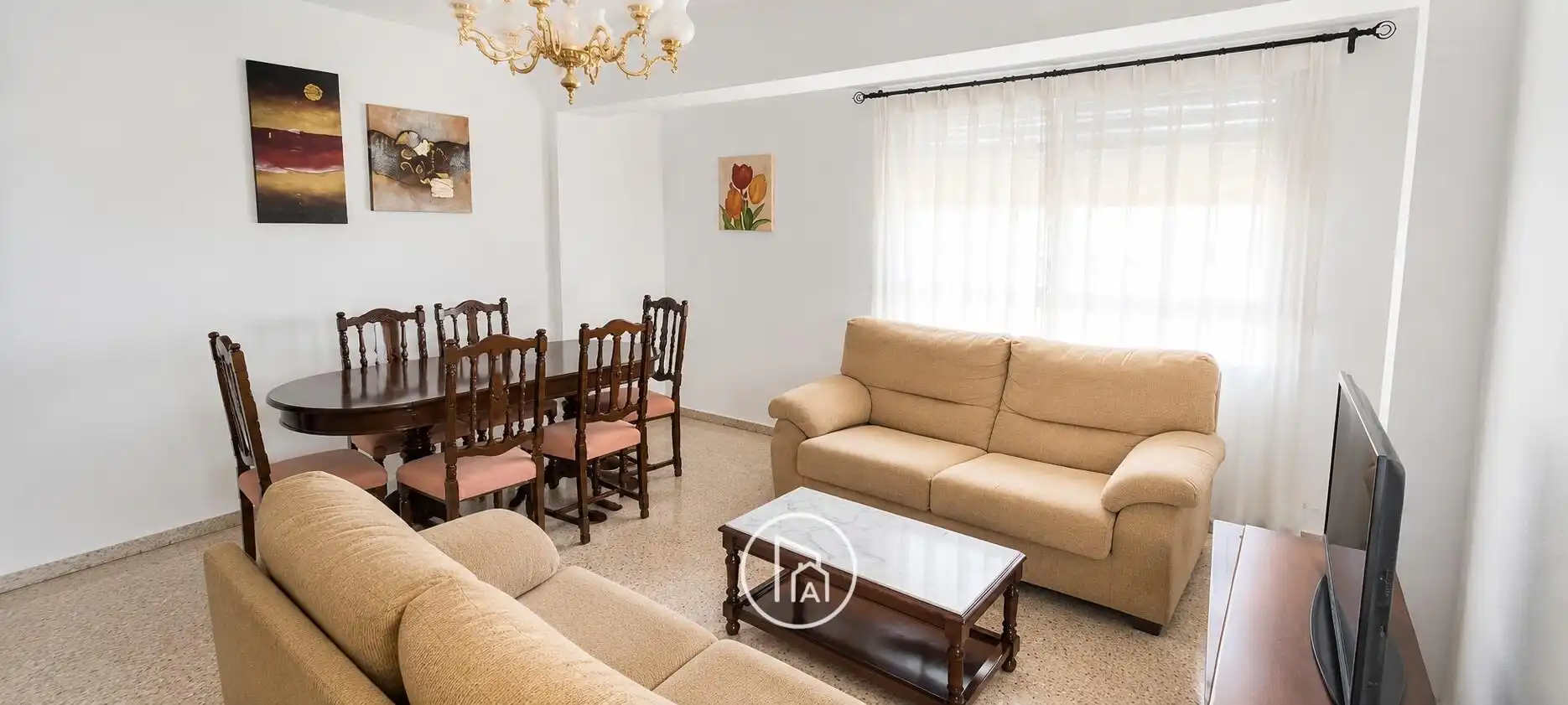 Sala de estar de Piso en venta en Aldaia con Aire acondicionado y Balcón