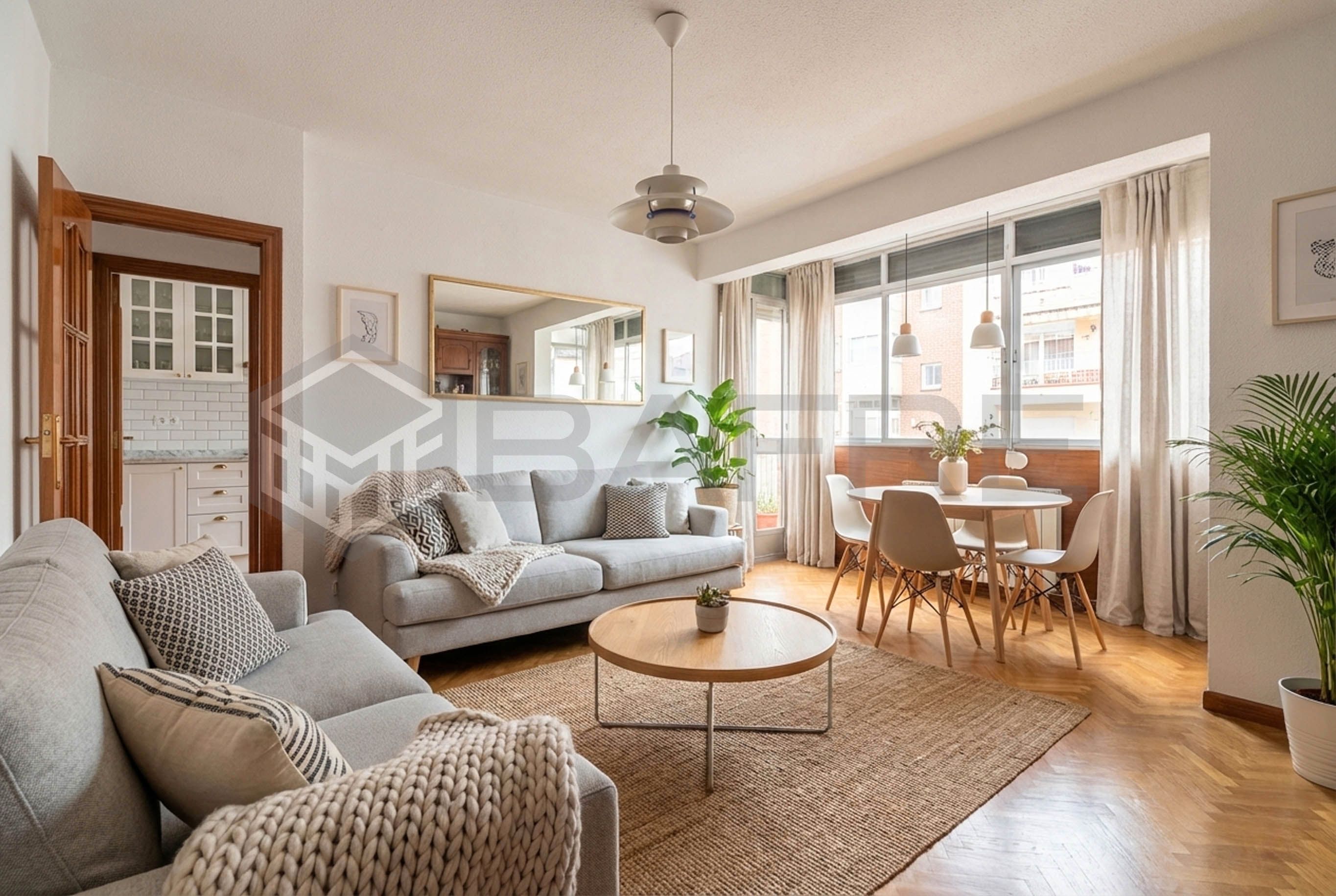 Sala d'estar de Pis en venda en  Madrid Capital amb Calefacció i Terrassa