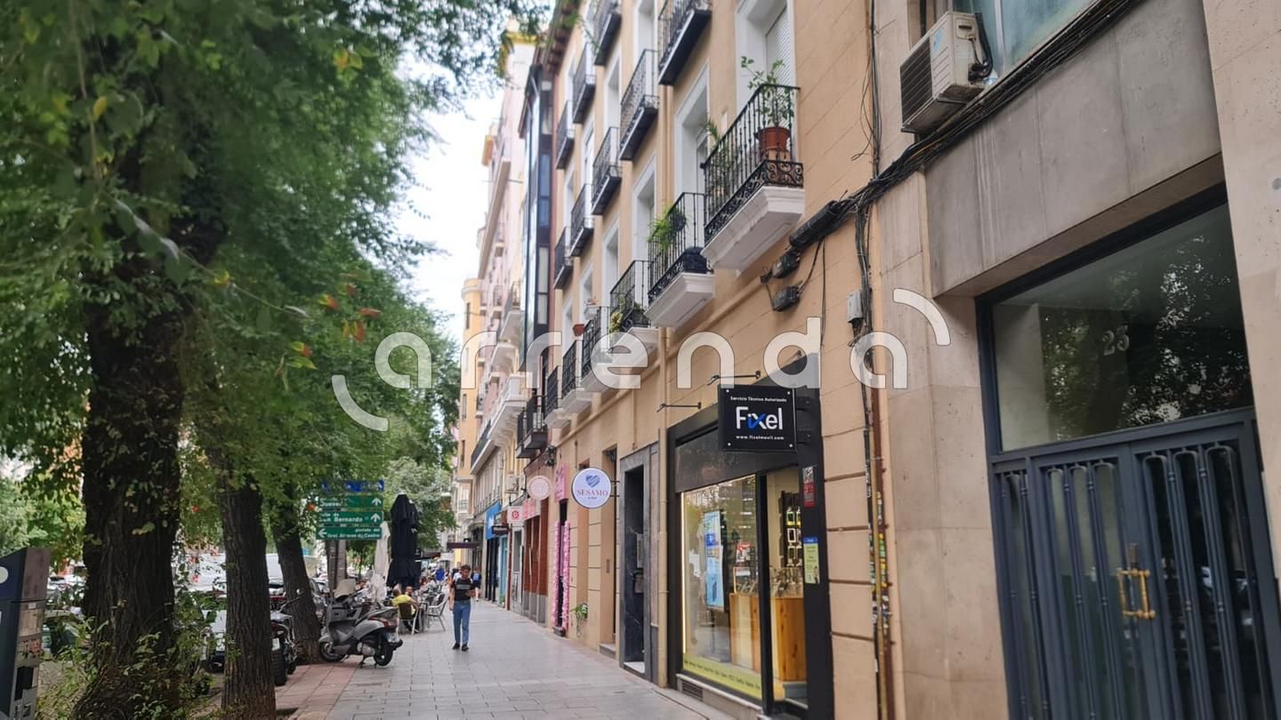 Vista exterior de Planta baixa de lloguer en  Madrid Capital amb Aire condicionat i Moblat