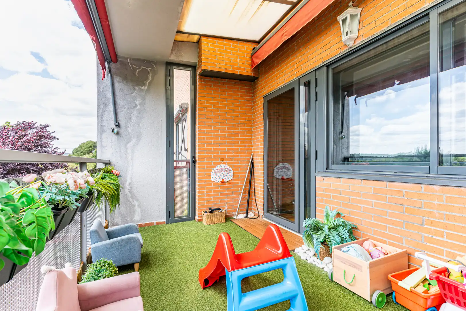 Terrasse von Wohnung zum Verkauf in Las Rozas de Madrid mit Klimaanlage, Heizung und Parkett