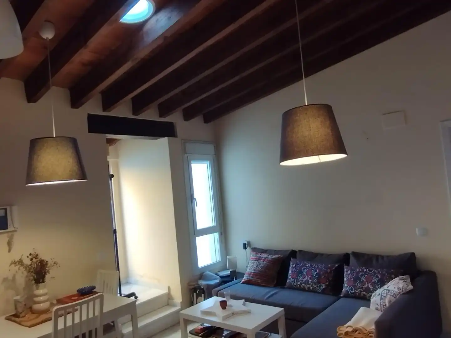 Sala de estar de Ático de alquiler en Sevilla con Aire acondicionado, Terraza y Amueblado