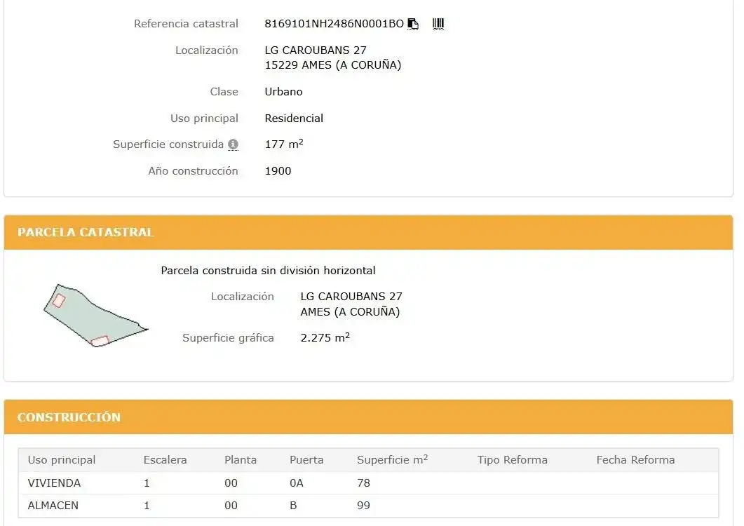 Jardí de Casa o xalet en venda en Ames amb Jardí privat
