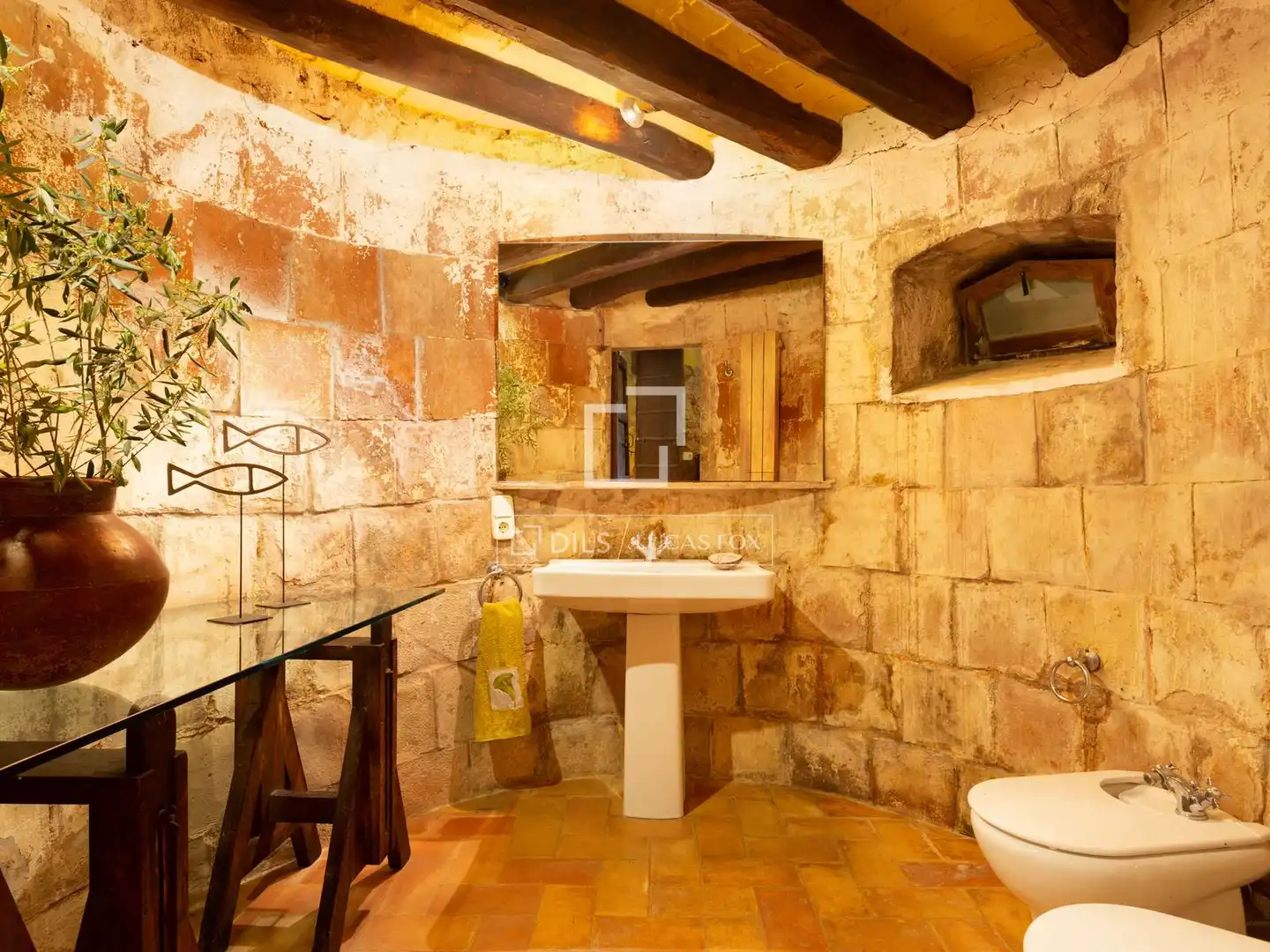 Baño de Finca rústica en venta en Sant Mori con Calefacción, Jardín privado y Terraza