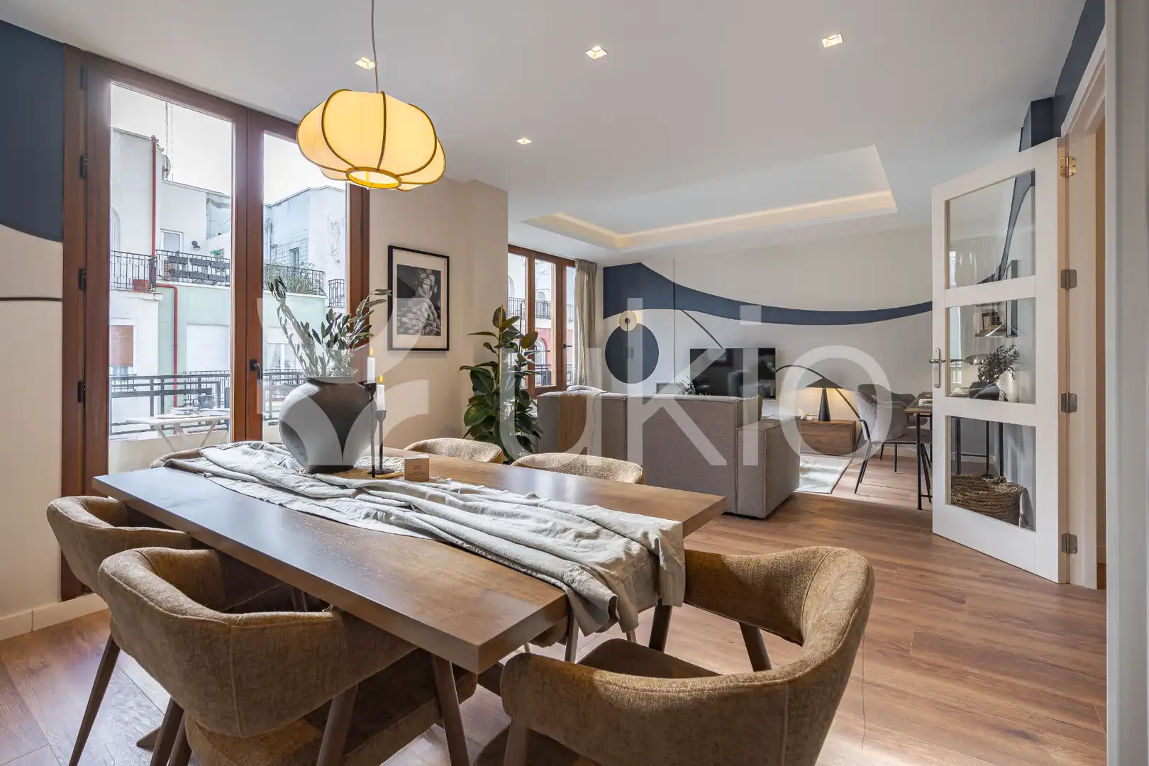 Sala de estar de Apartamento de alquiler en Madrid con Aire acondicionado, Calefacción y Amueblado