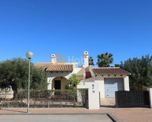 Exterior view of House or chalet for sale in Fuente Álamo de Murcia  with Air Conditioner, Heating and Private garden