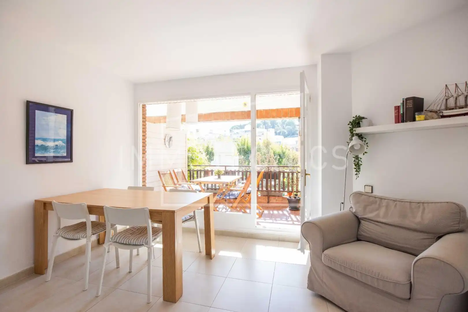 Living room of Flat for sale in Caldes d'Estrac  with Private garden, Terrace and Balcony