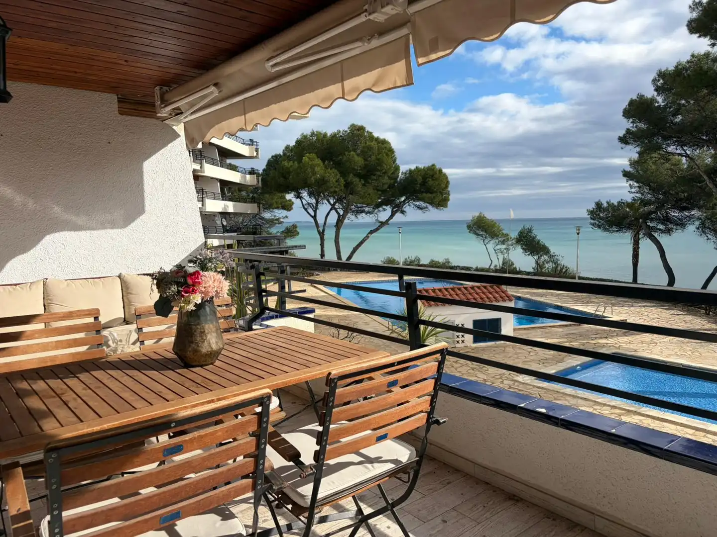 Terraza de Apartamento en venta en Mont-roig del Camp con Parquet, Amueblado y Horno