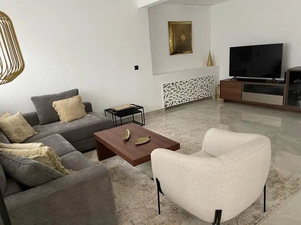 Sala d'estar de Casa o xalet en venda en Sant Joan d'Alacant amb Aire condicionat, Terrassa i Piscina