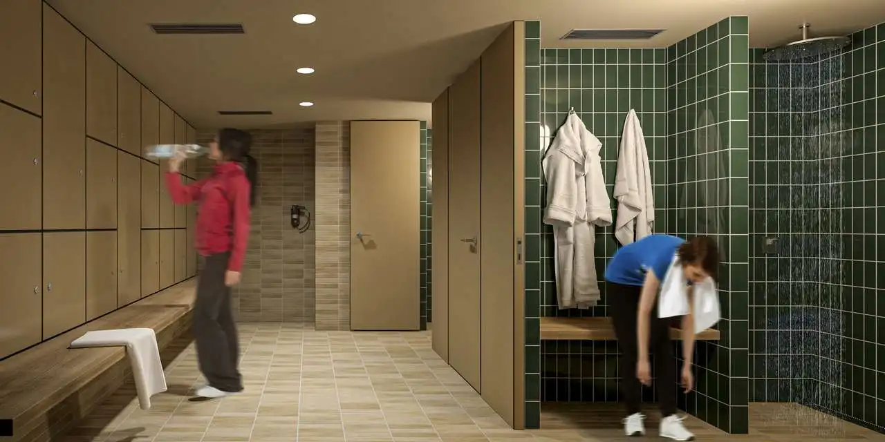Baño de Oficina de alquiler en Barcelona con Aire acondicionado, Calefacción y Terraza