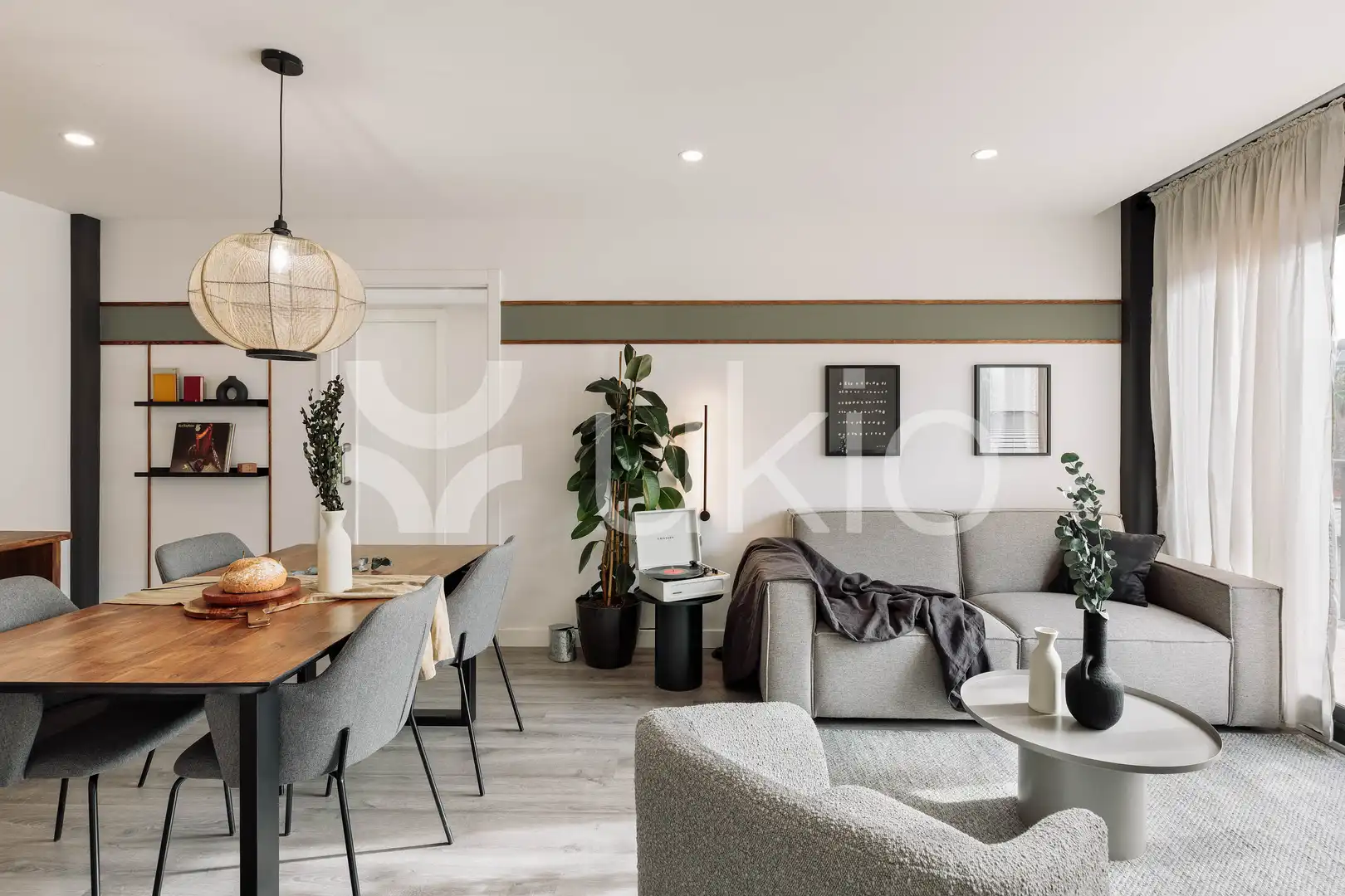 Sala de estar de Piso de alquiler en Barcelona con Aire acondicionado, Calefacción y Amueblado