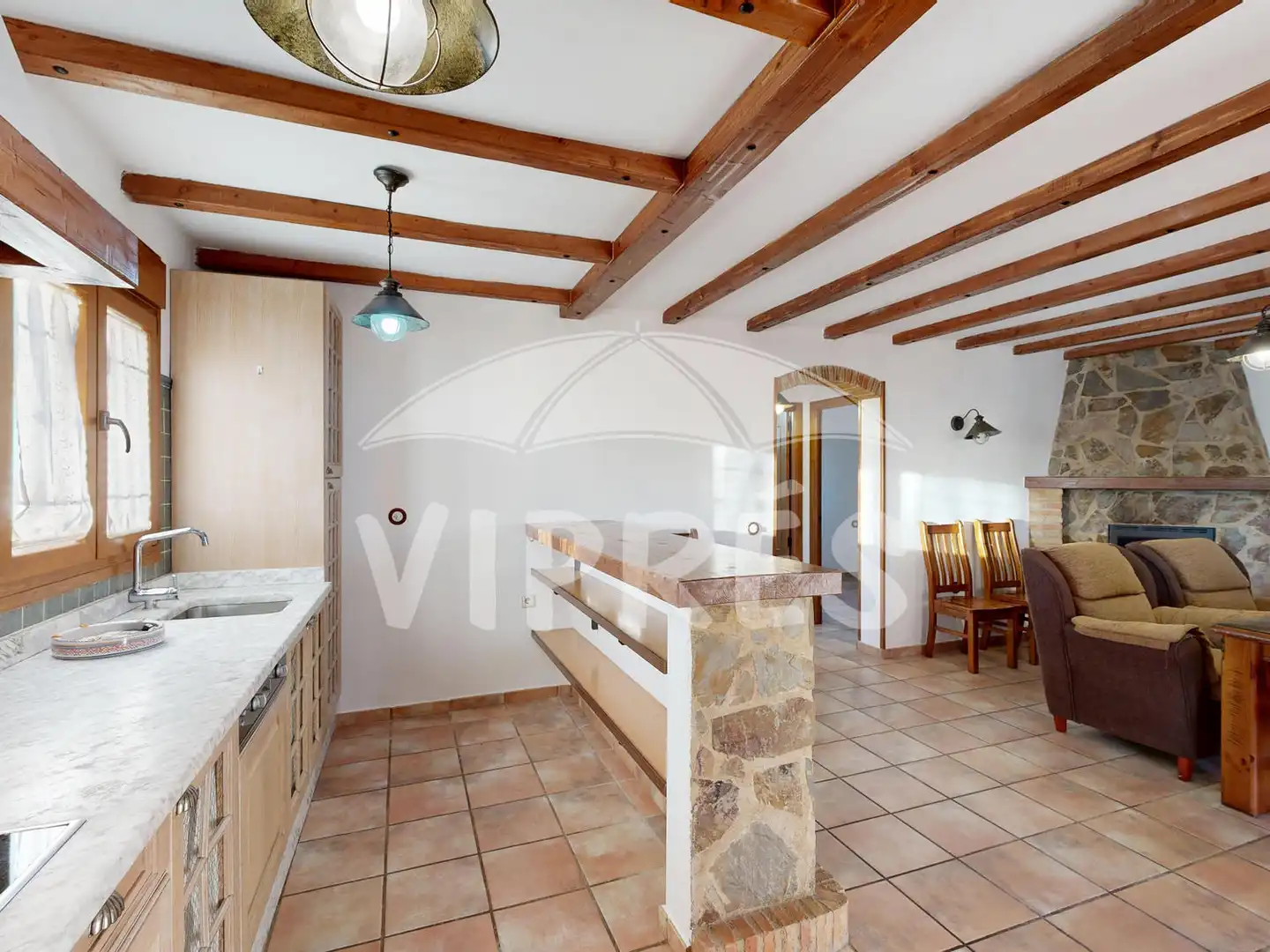 Cocina de Finca rústica en venta en Casar de Cáceres con Calefacción y Trastero