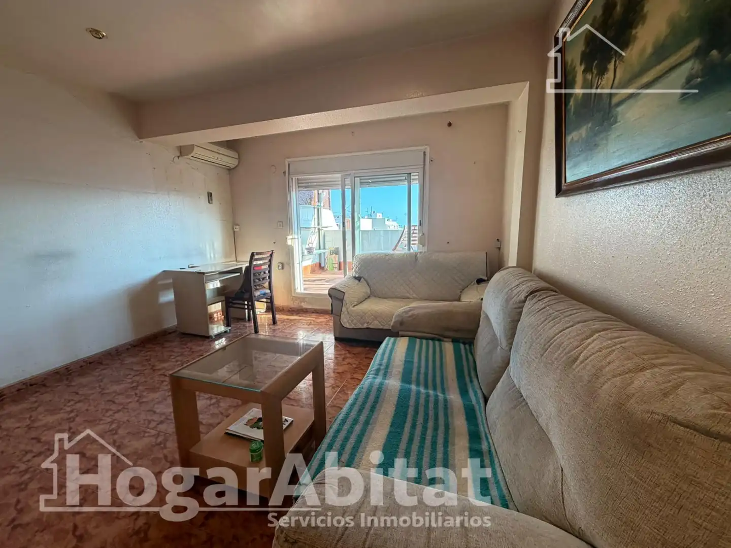 Sala de estar de Ático en venta en Sagunto / Sagunt con Aire acondicionado, Terraza y Alarma