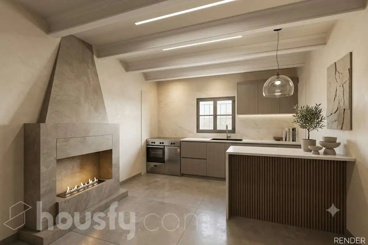 Cocina de Casa adosada en venta en Santa Margarida I Els Monjos con Trastero