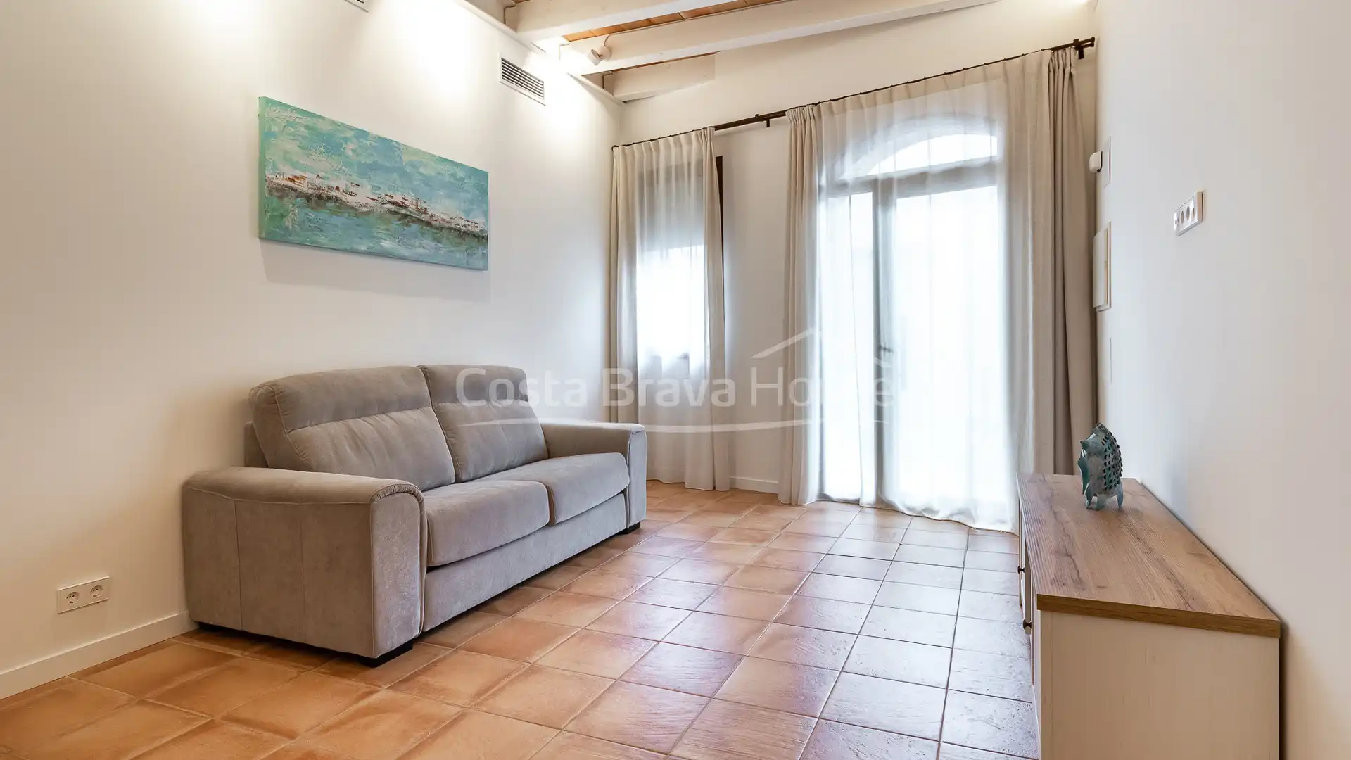 Living room of Apartments for sale in Begur  with Air Conditioner, Heating and Furnished