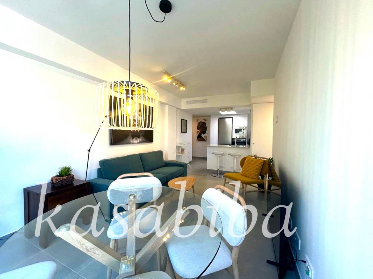 Sala d'estar de Pis de lloguer en  Valencia Capital amb Aire condicionat, Calefacció i Moblat