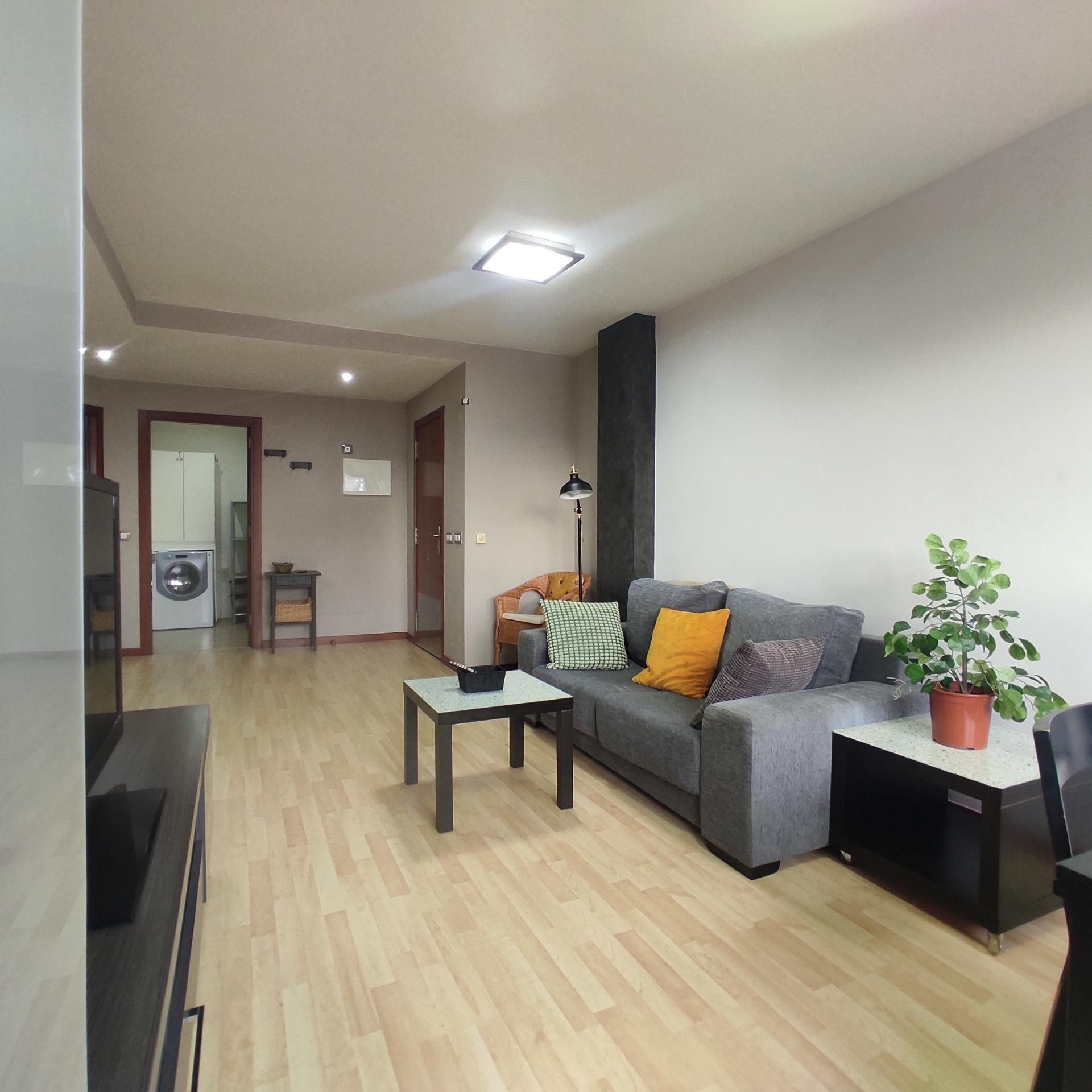 Sala de estar de Piso de alquiler en Oviedo  con Calefacción, Jardín privado y Parquet